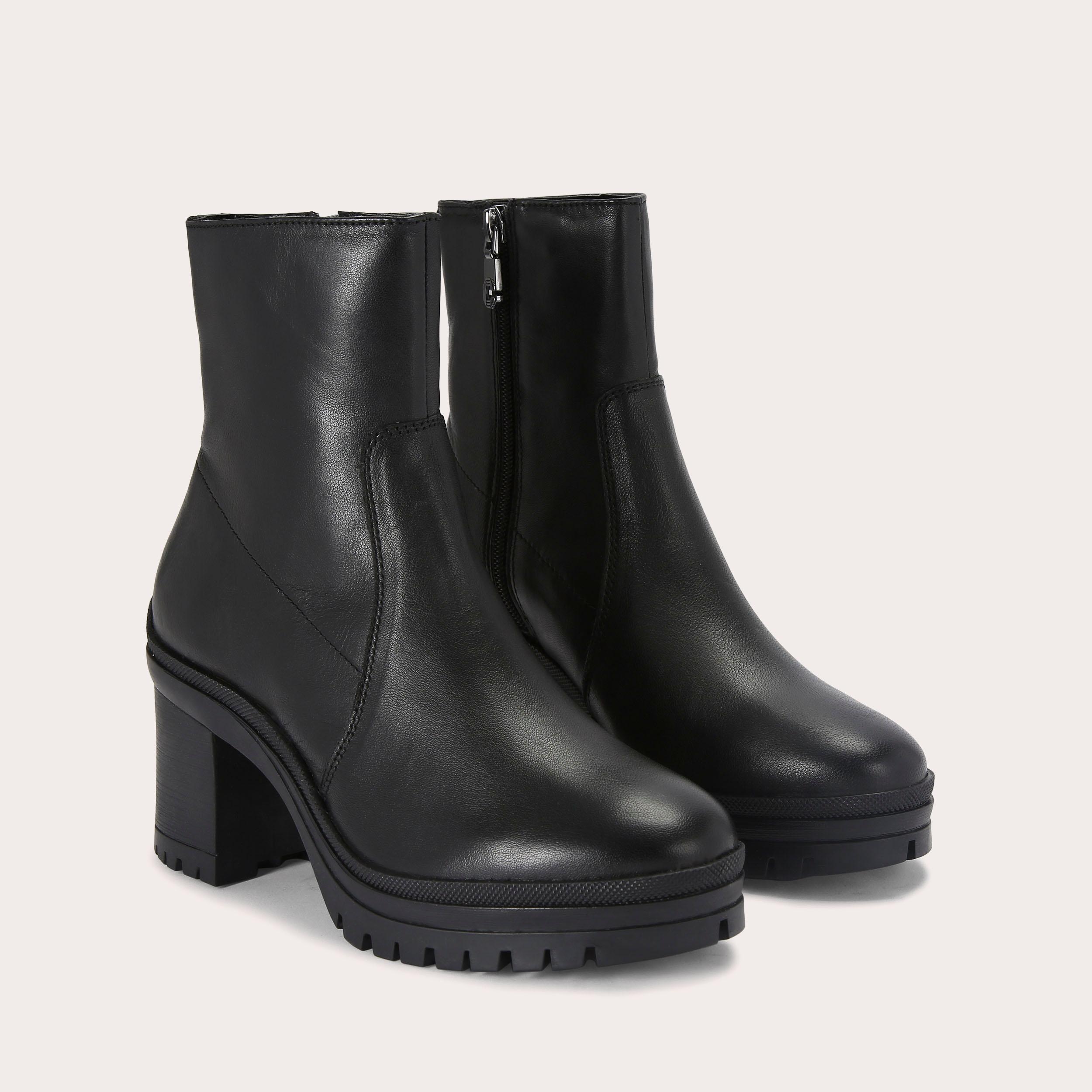 SECURE ANKLE Black Leather Ankle Boots by CARVELA COMFORT