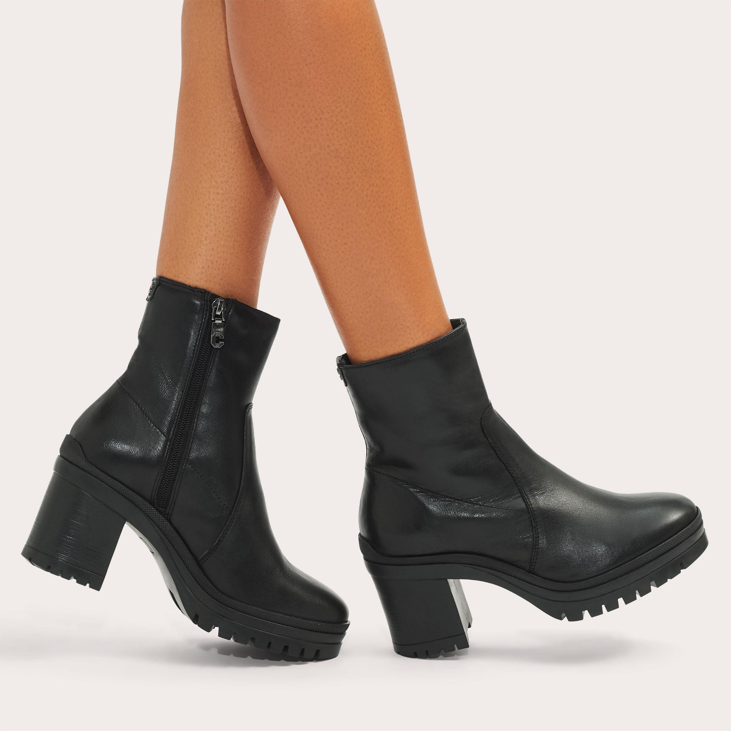 SECURE ANKLE Black Leather Ankle Boots by CARVELA COMFORT