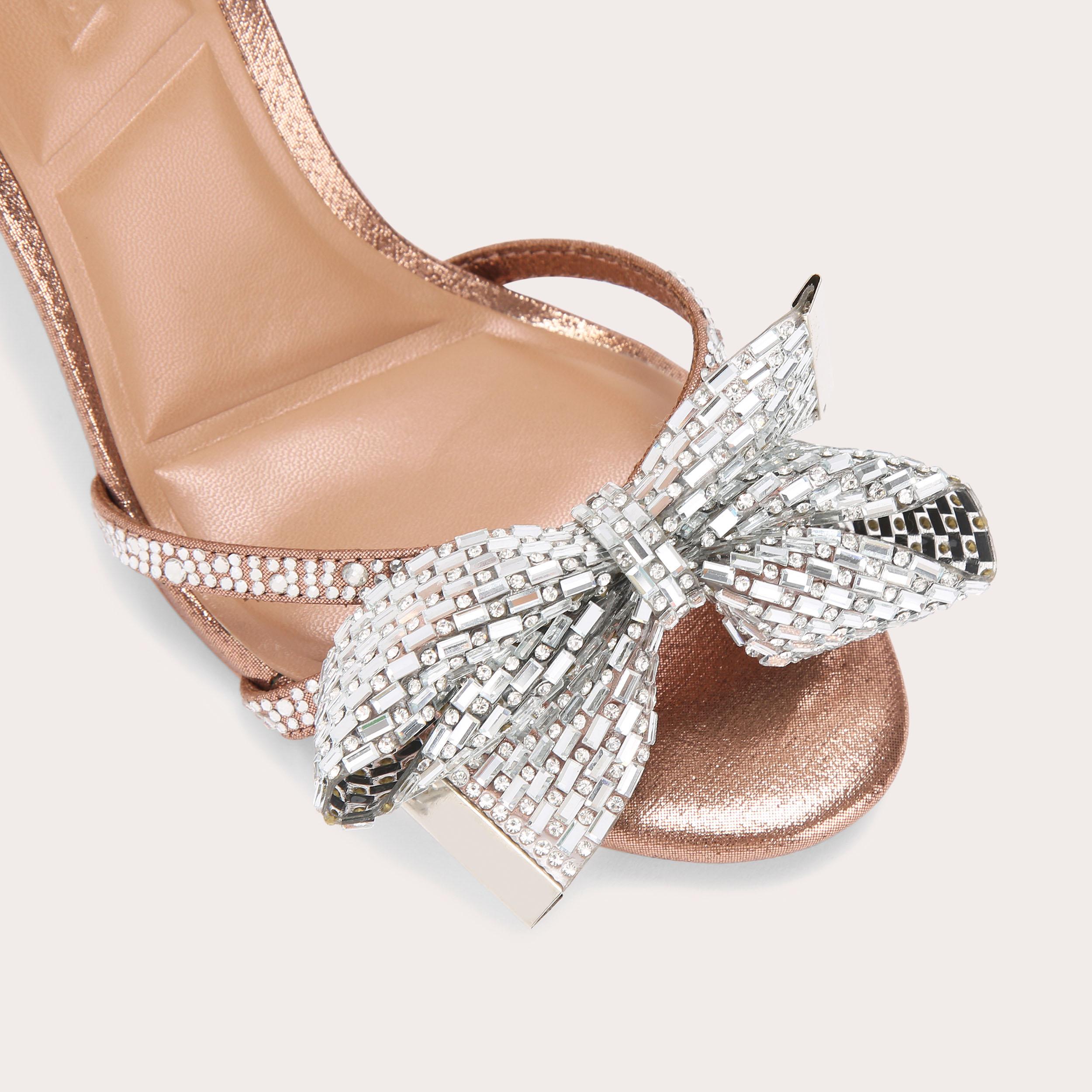 Rose gold bow outlet heels