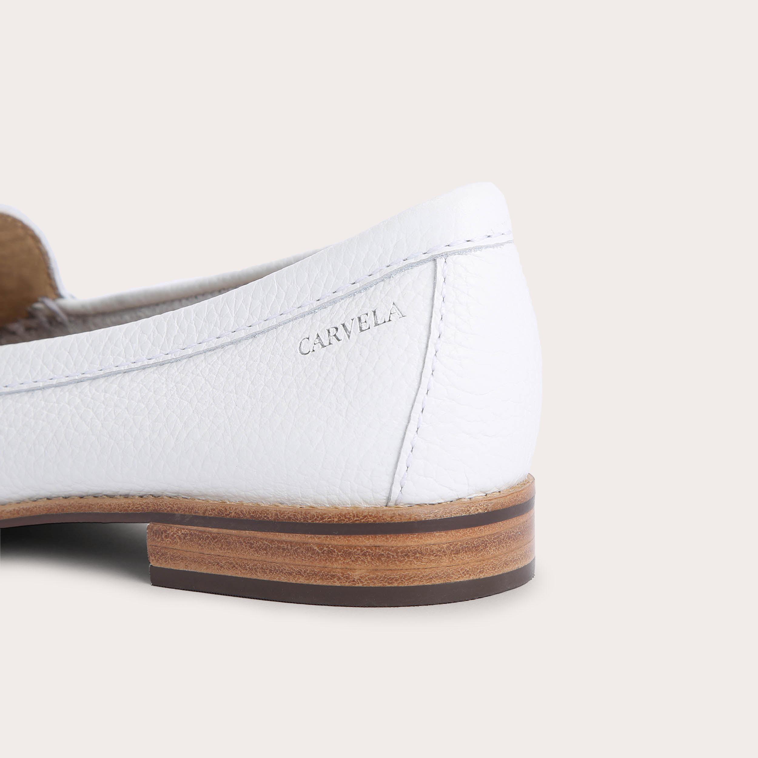 CLICK White Flat Loafers by CARVELA COMFORT