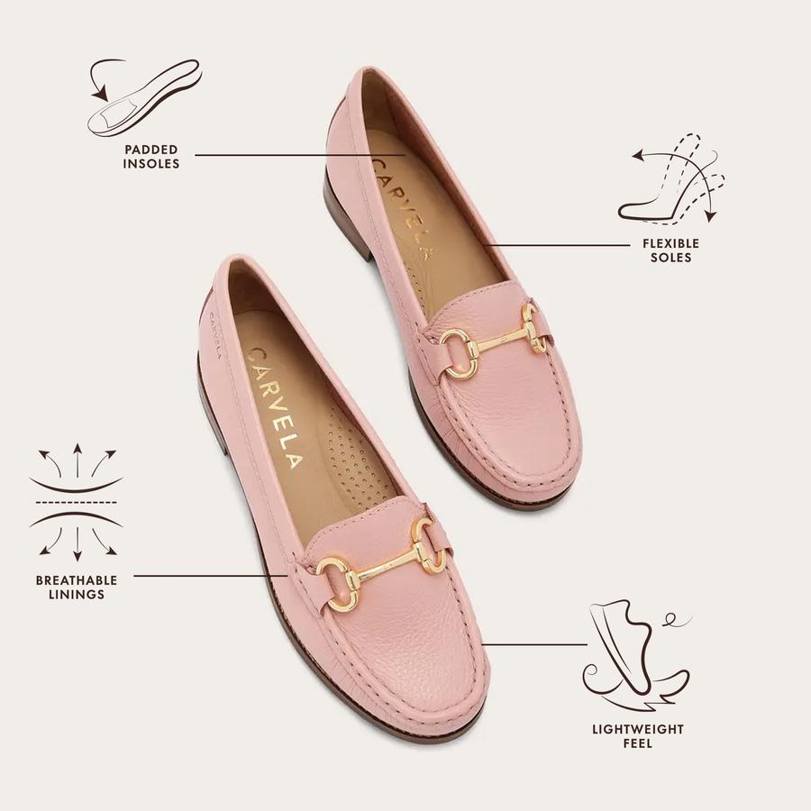 Pink driving loafers online