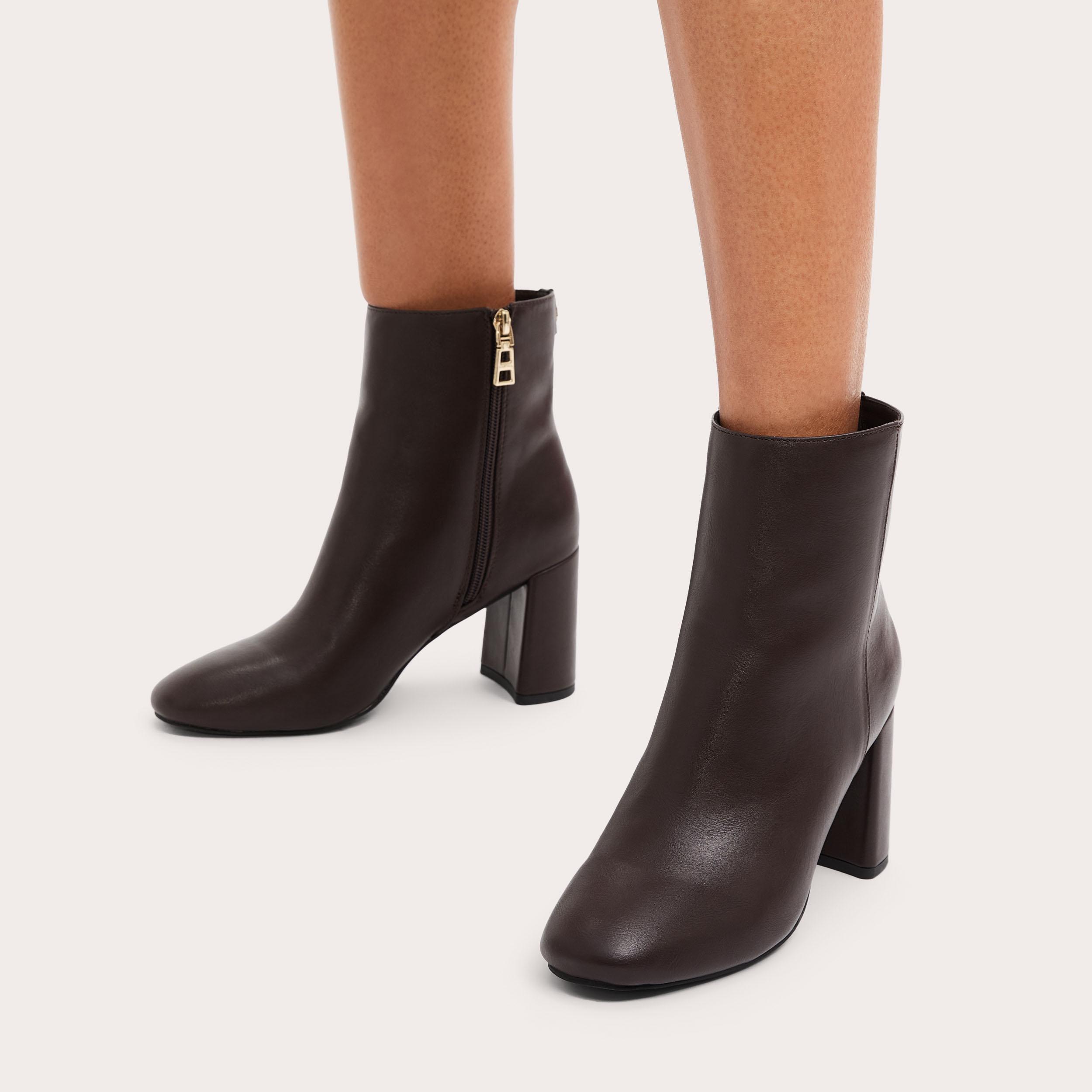 WILLOW ANKLE Dark Brown Heeled Ankle Boot by CARVELA