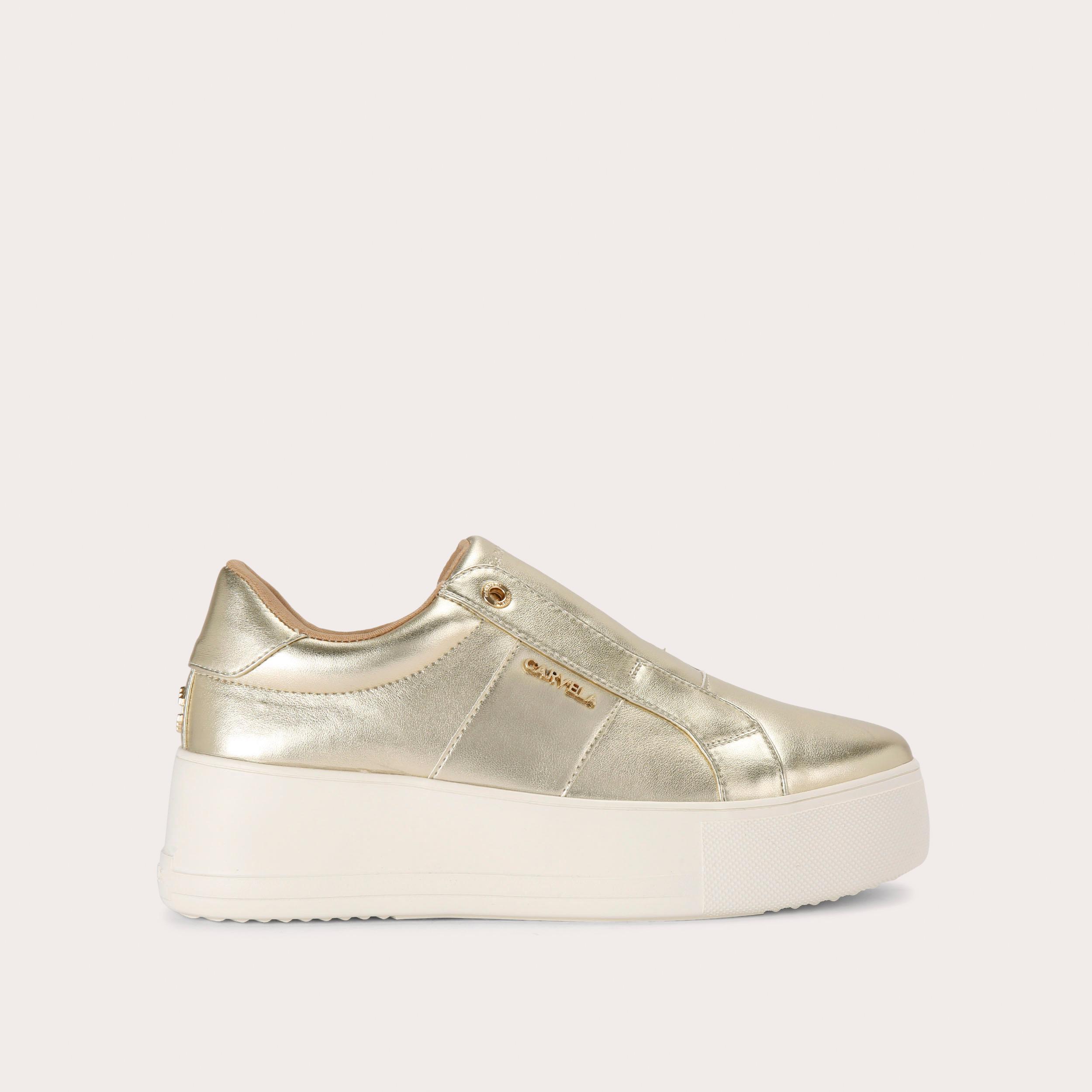 Carvela store trainers gold