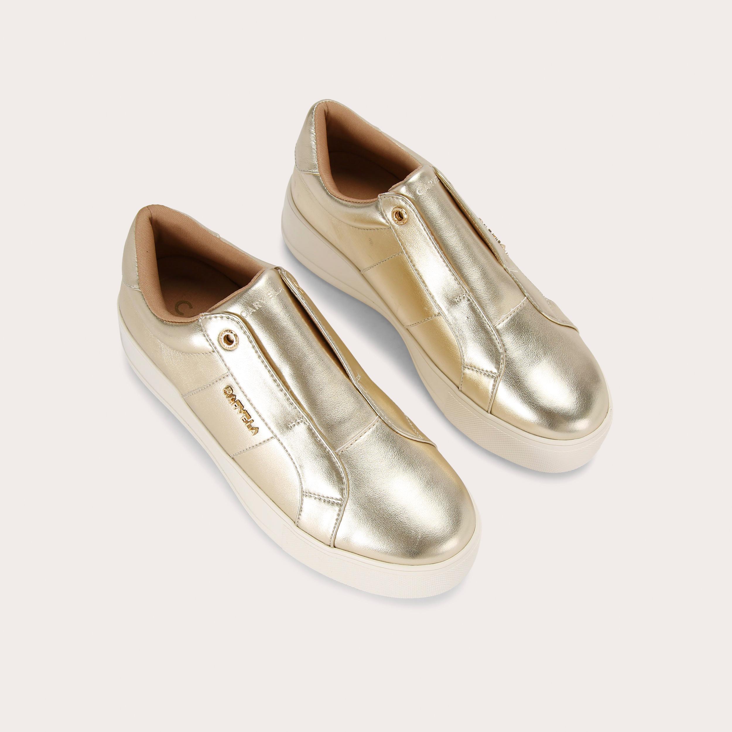 Carvela gold trainers on sale