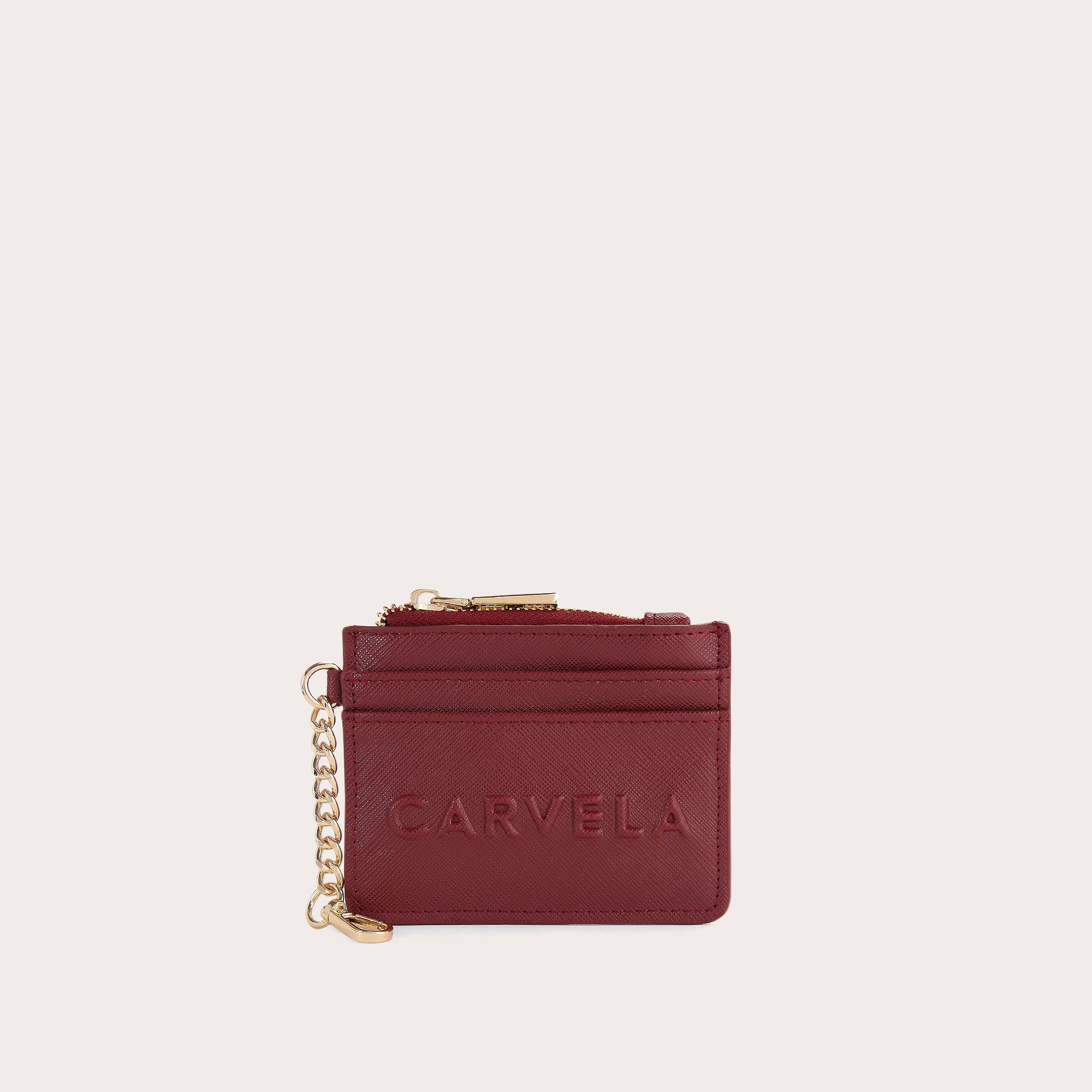 FRAME CARD HOLDER Red Card Wallet by CARVELA