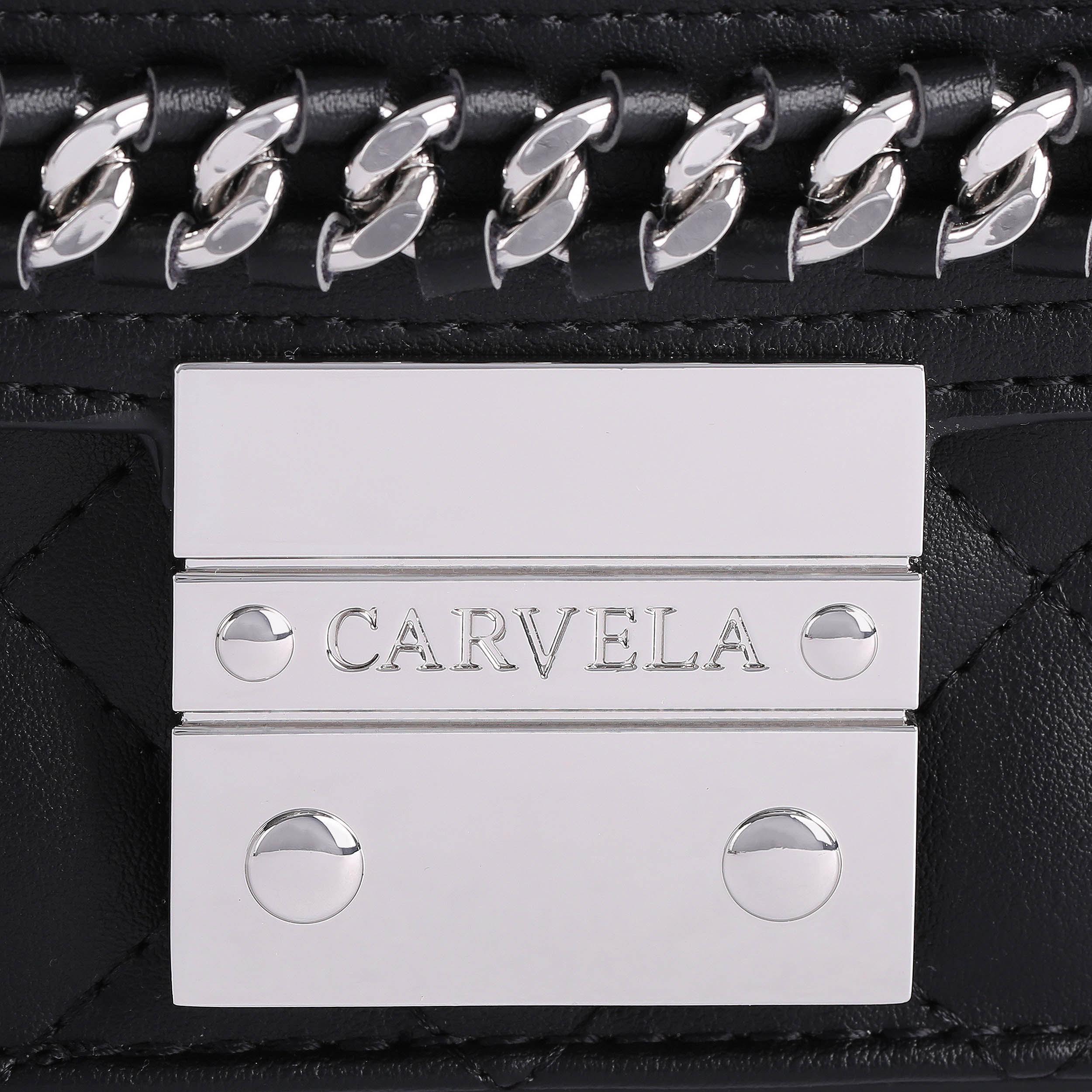BAILEY QLTD CHN SHLDR BAG Black Quilted Chain Bag by CARVELA