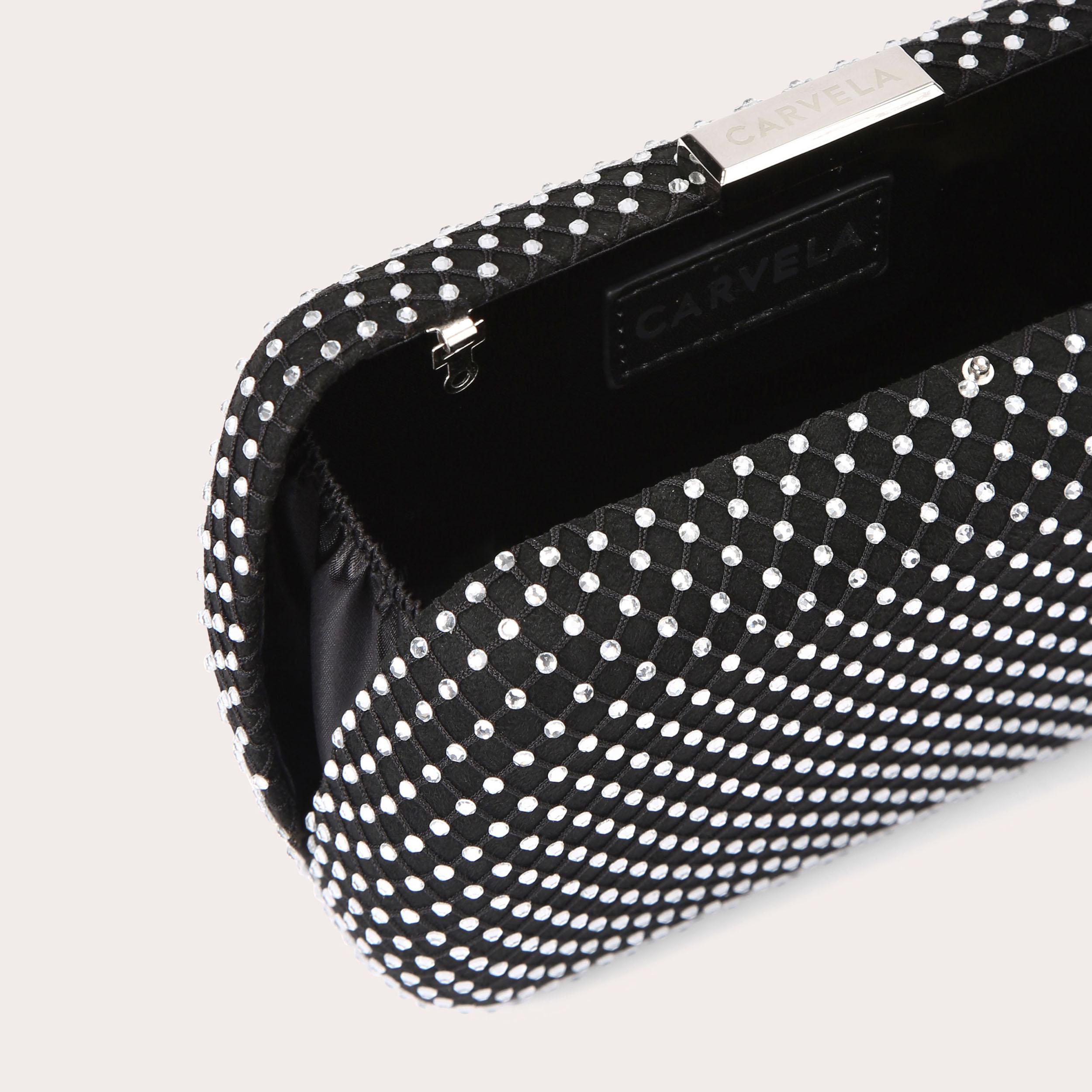 HOTSOX CLUTCH Black Crystal Clutch by CARVELA