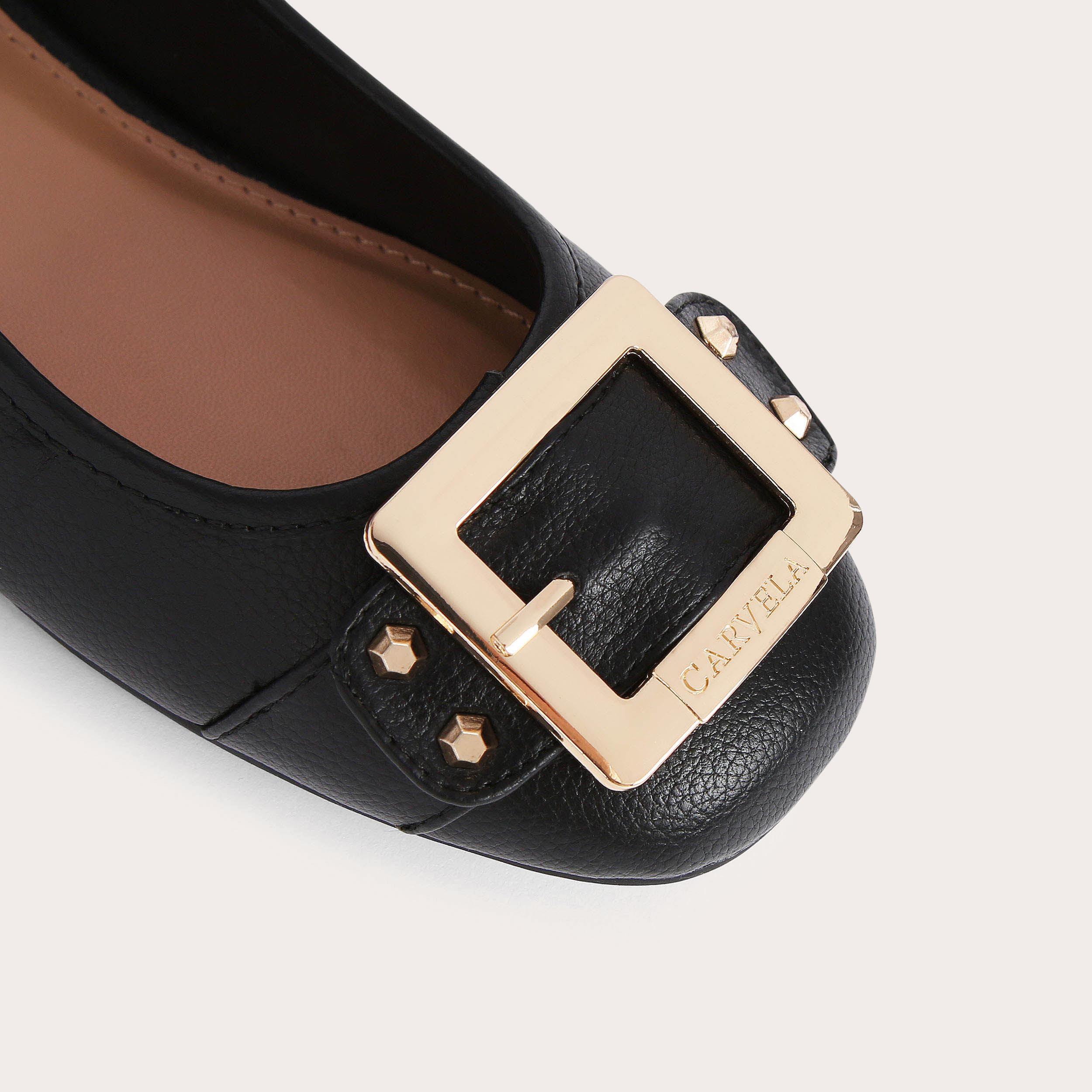 Carvela black cheap flat shoes