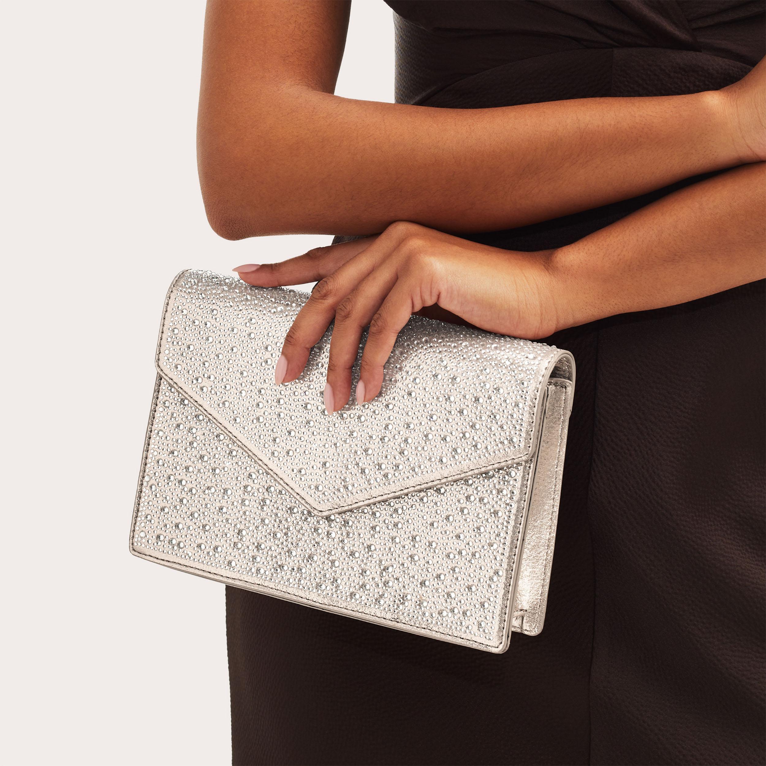 Carvela silver clutch outlet bag