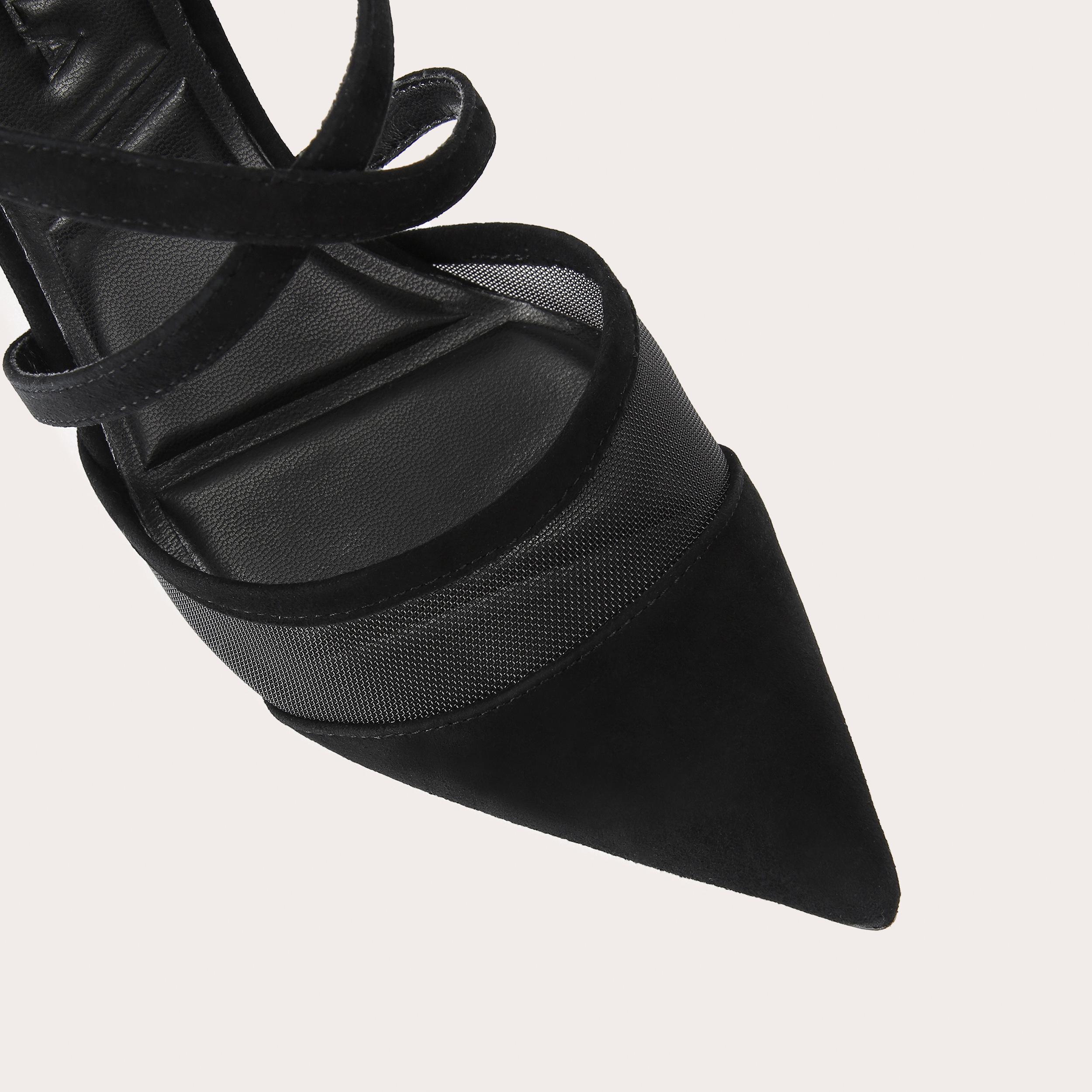 carvela pointed asymmetric strap heels