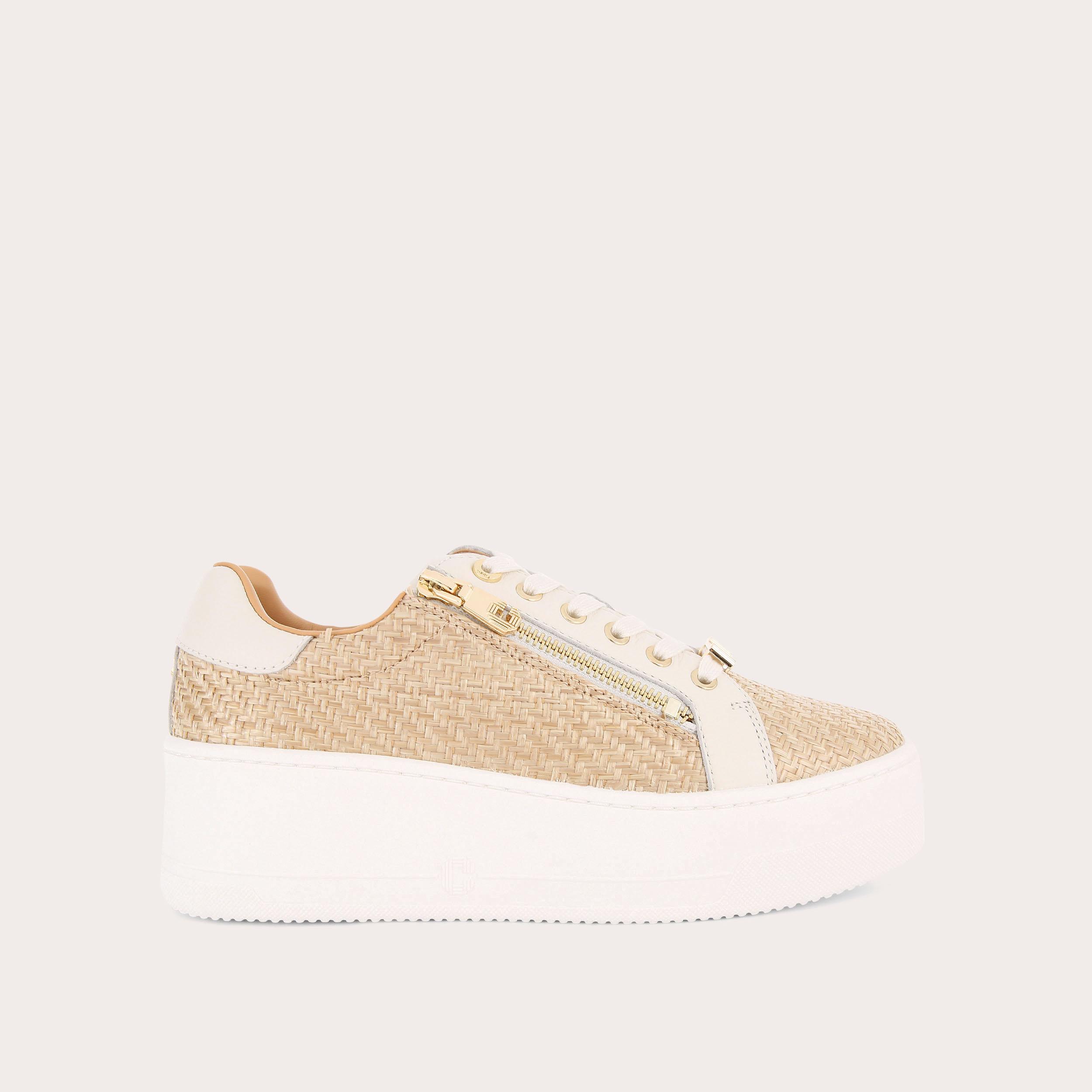 Carvela white and gold on sale trainers