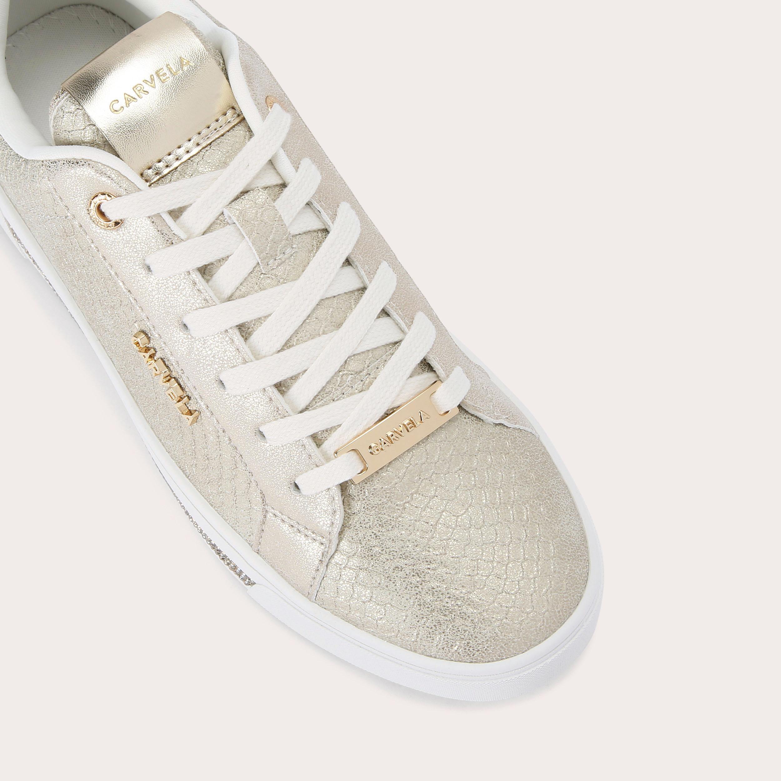 Carvela lamar trainers gold clearance