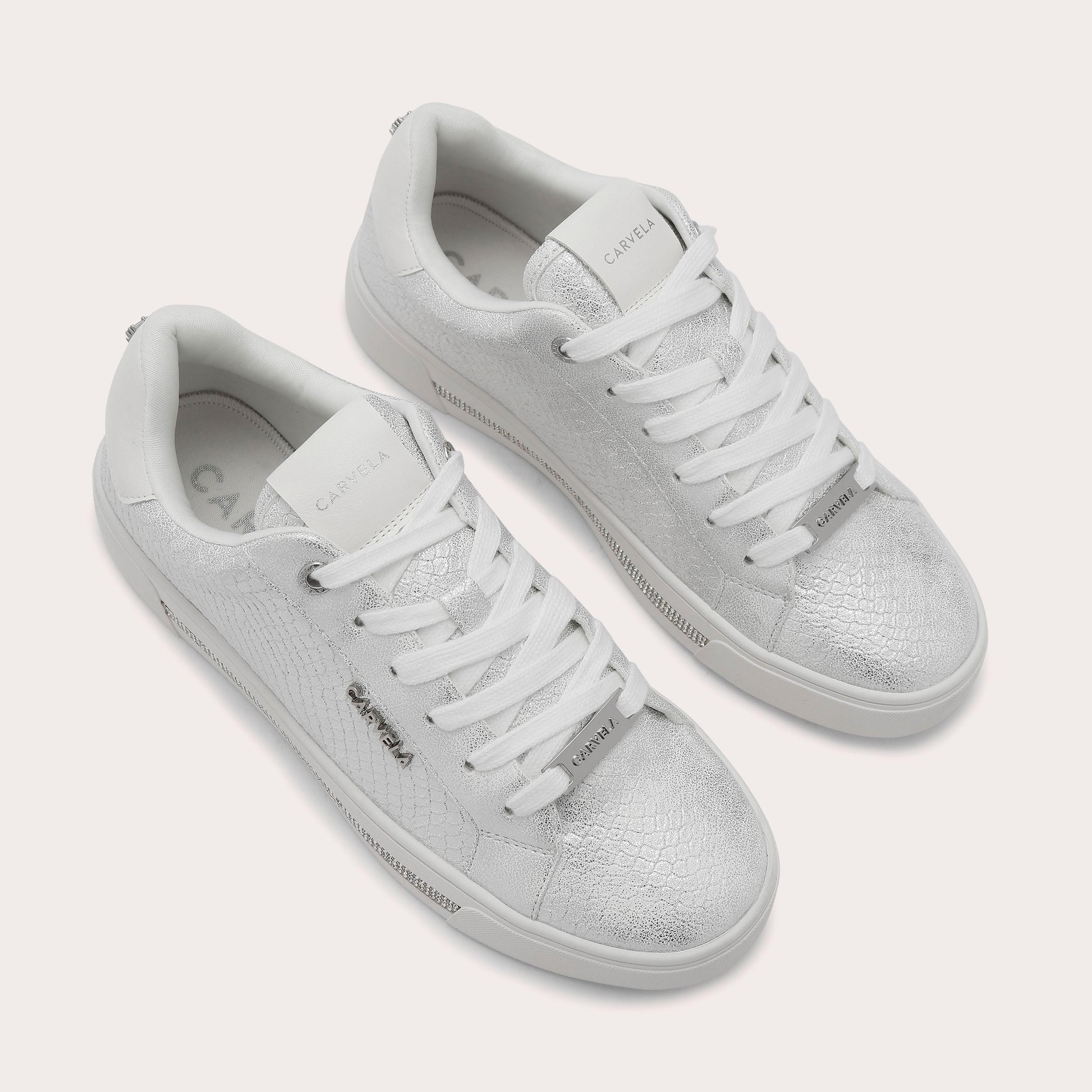 carvela snake print trainers