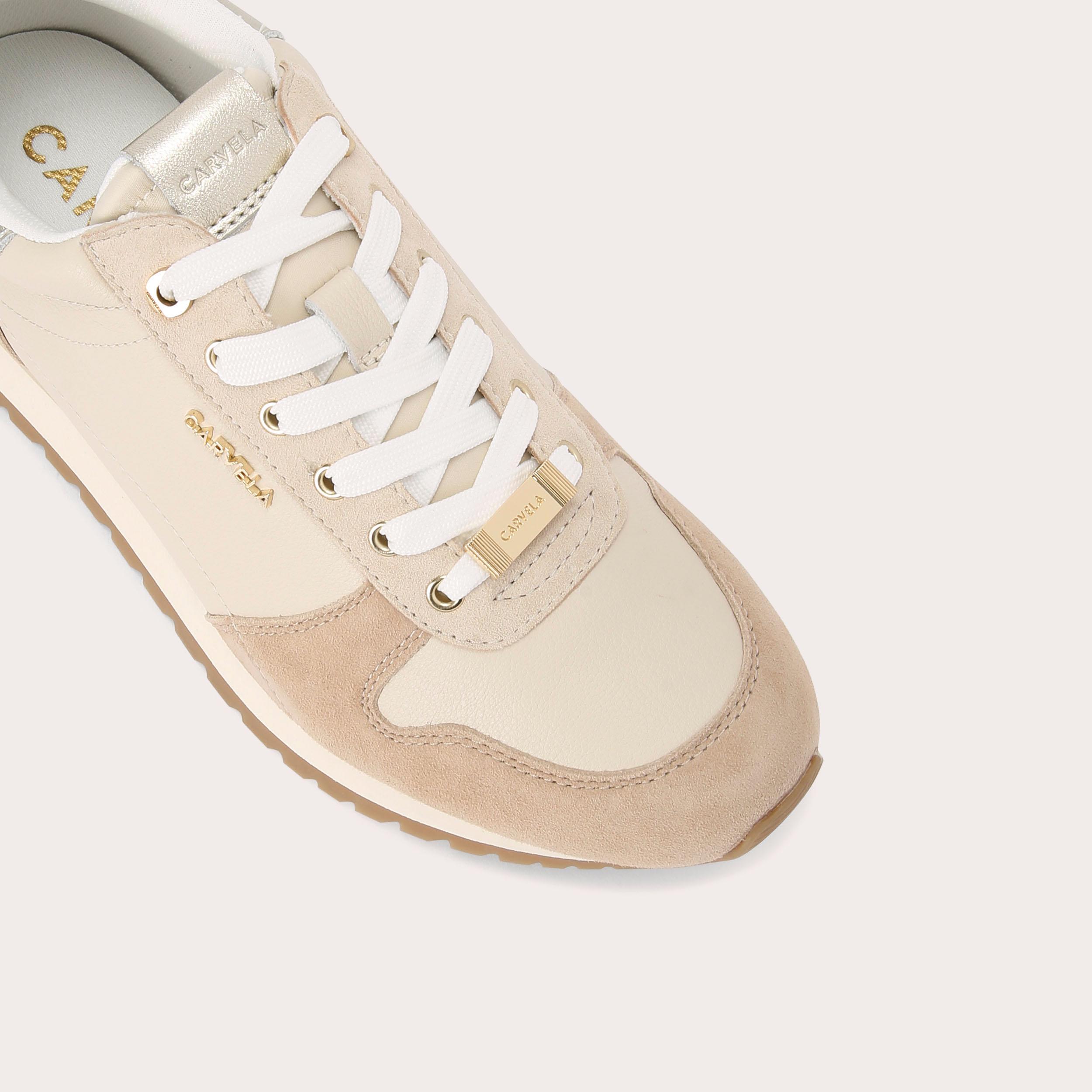 Gold best sale carvela trainers