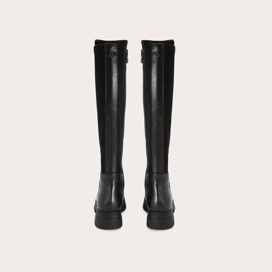 RUN KNEE HIGH 2 Black Leather Knee High Boots by CARVELA COMFORT