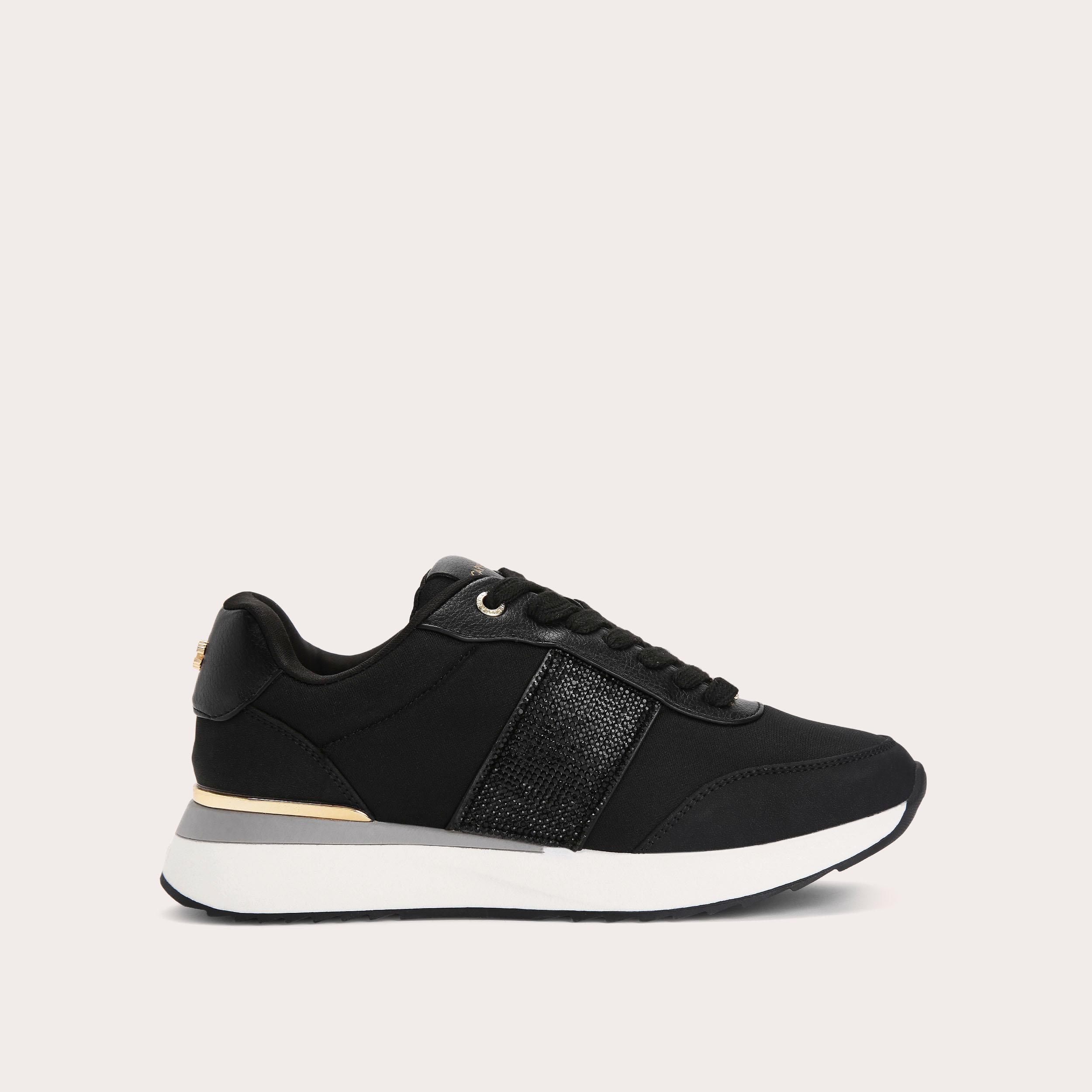 FLEET Black Crystal Trainers by CARVELA