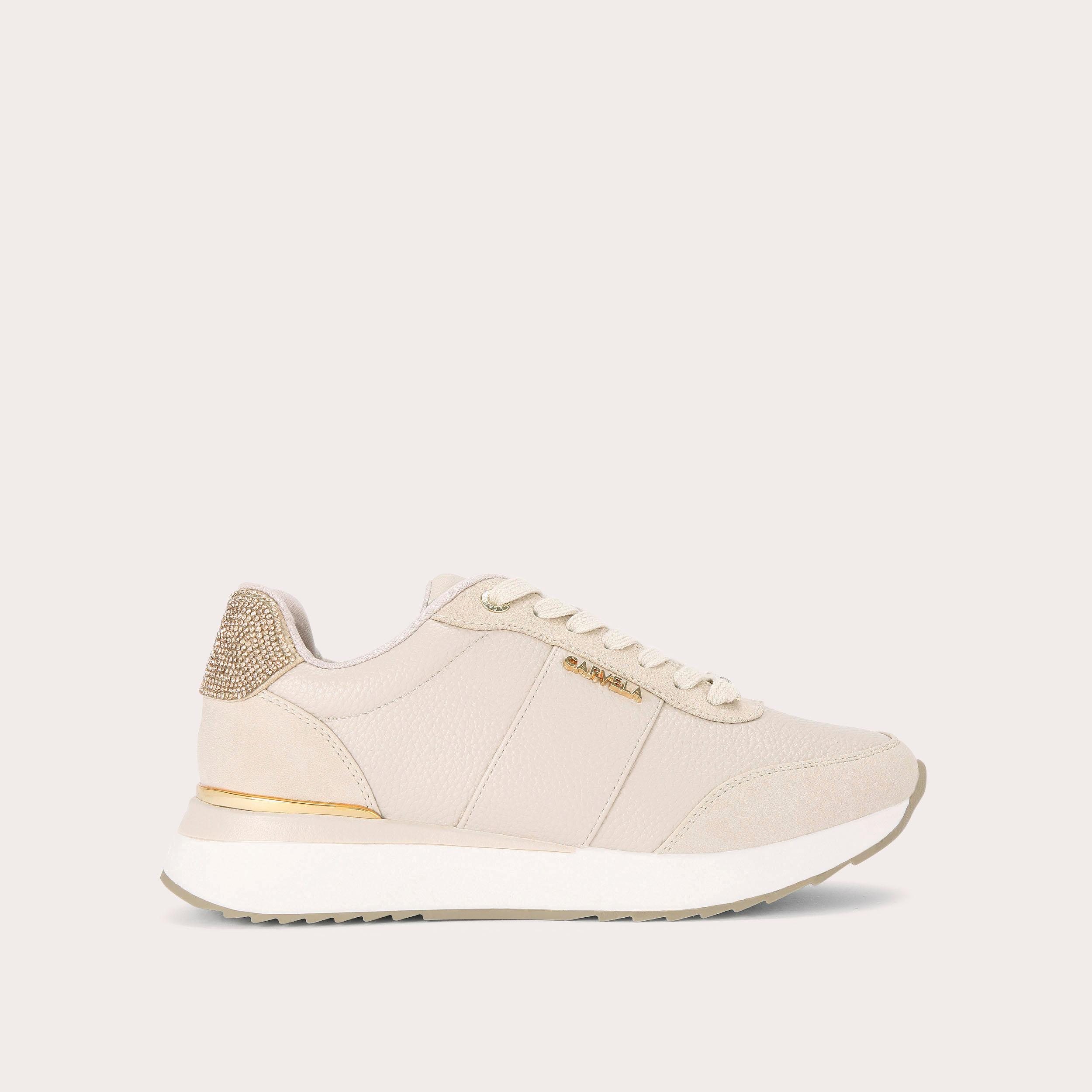 FLEET Nude Lace Up Trainers by CARVELA