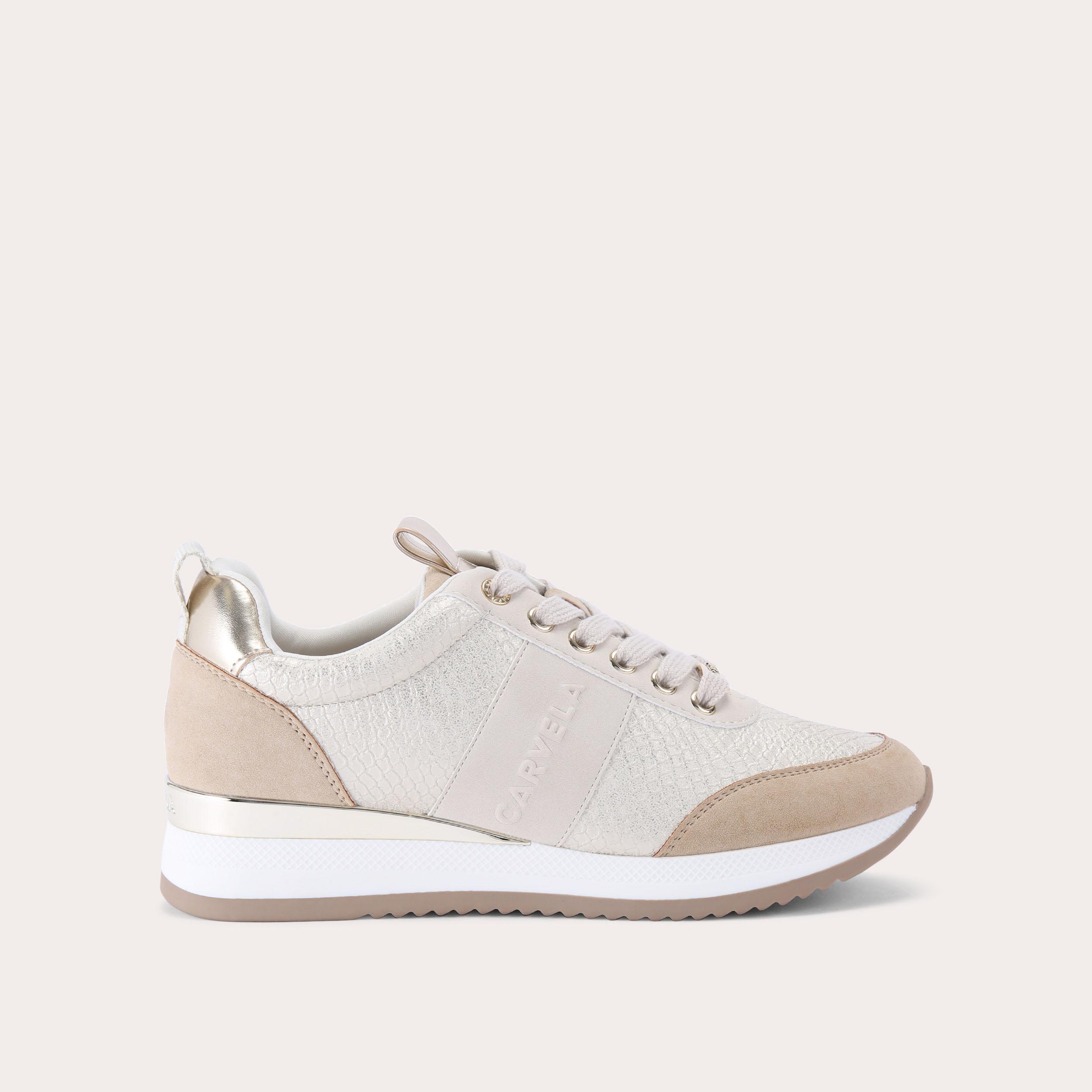 carvela snake print trainers