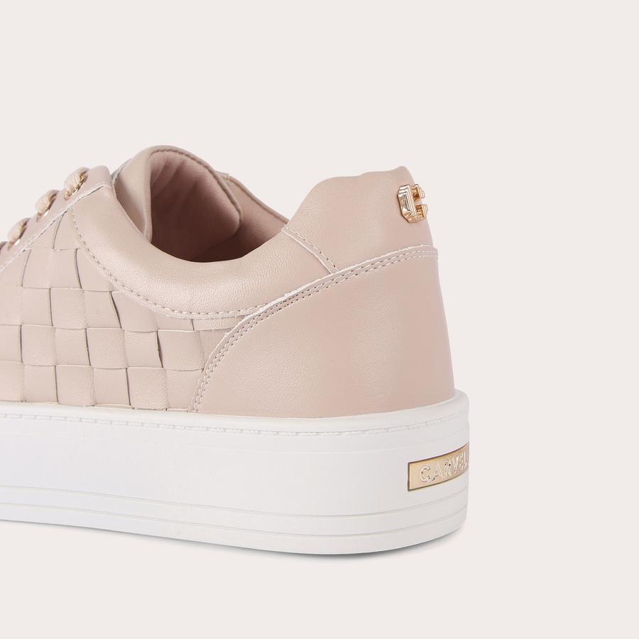 CHECKER Taupe Trainers by CARVELA