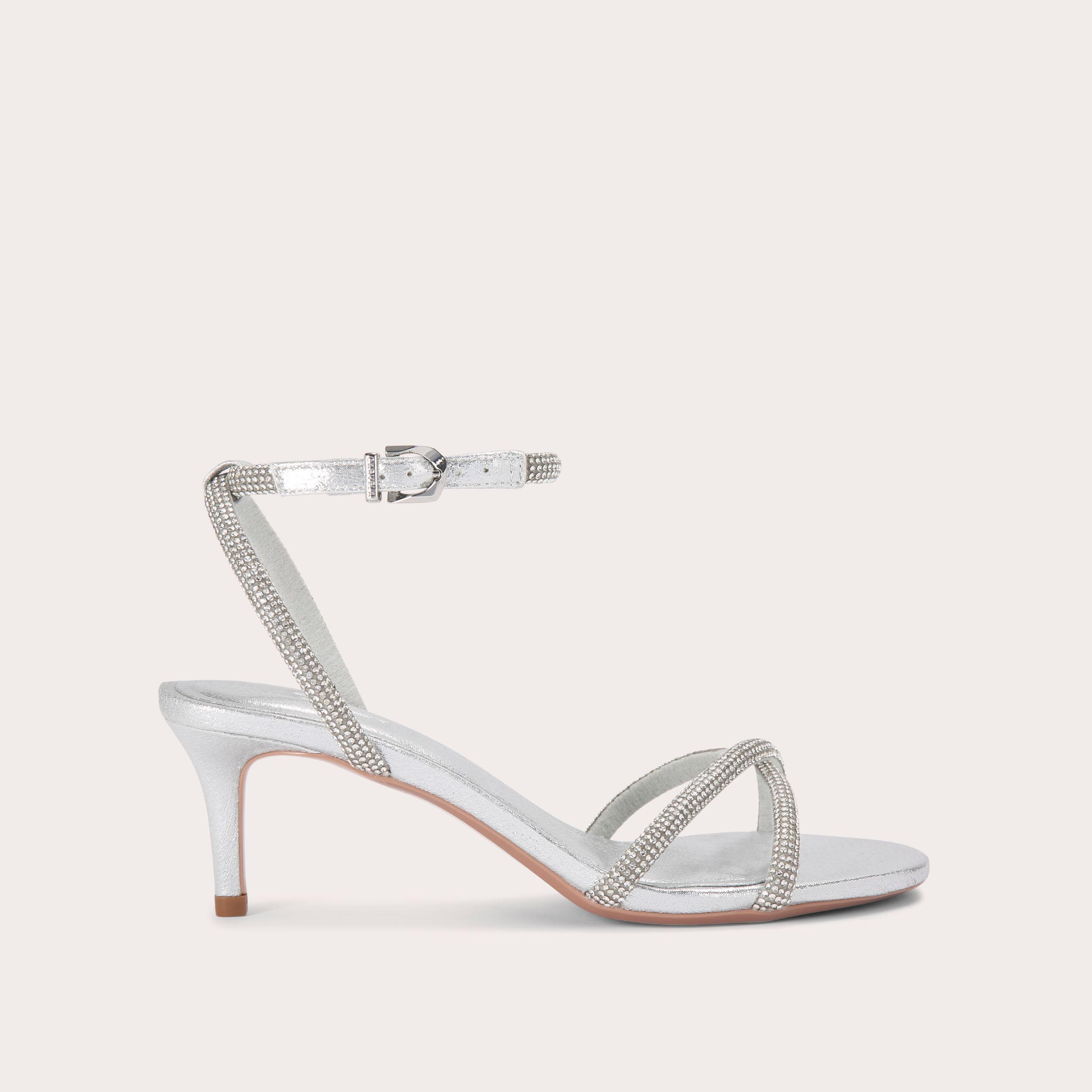 carvela silver heels