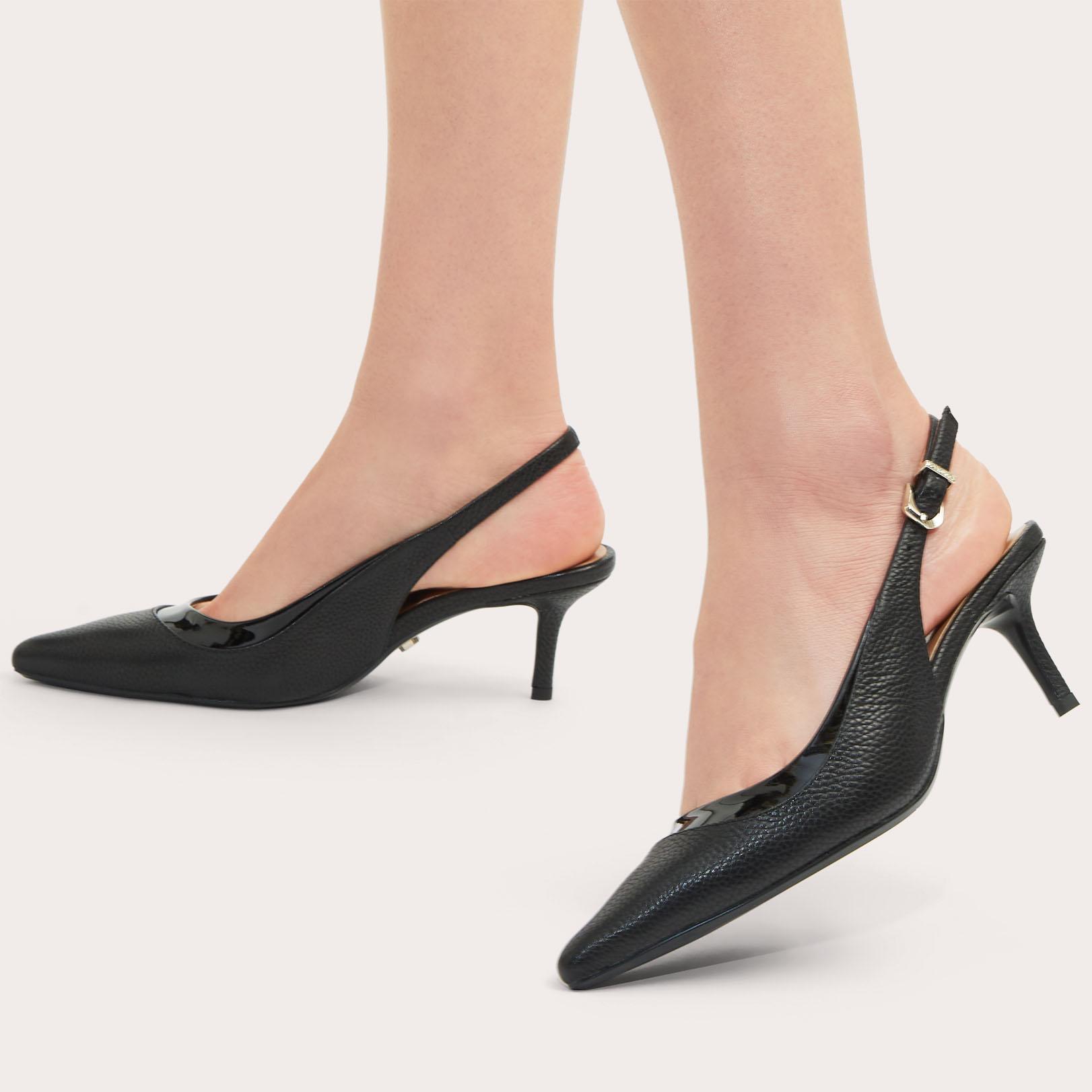 Carvela black court on sale shoes