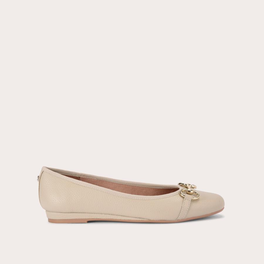 CLICK BALLET Taupe Slip On Ballet Flats by CARVELA COMFORT