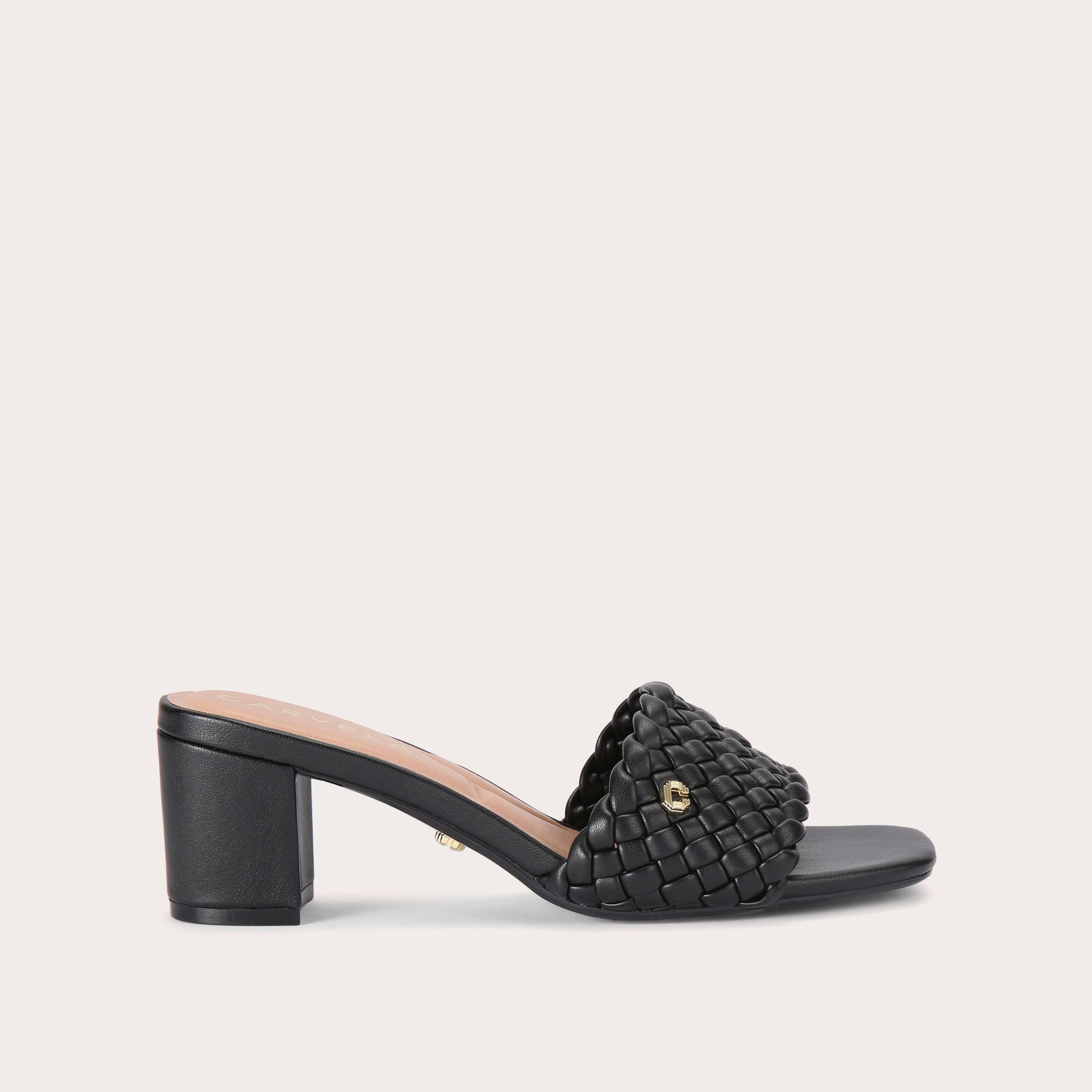 carvela LATTICE Black Slip On Heel by CARVELA