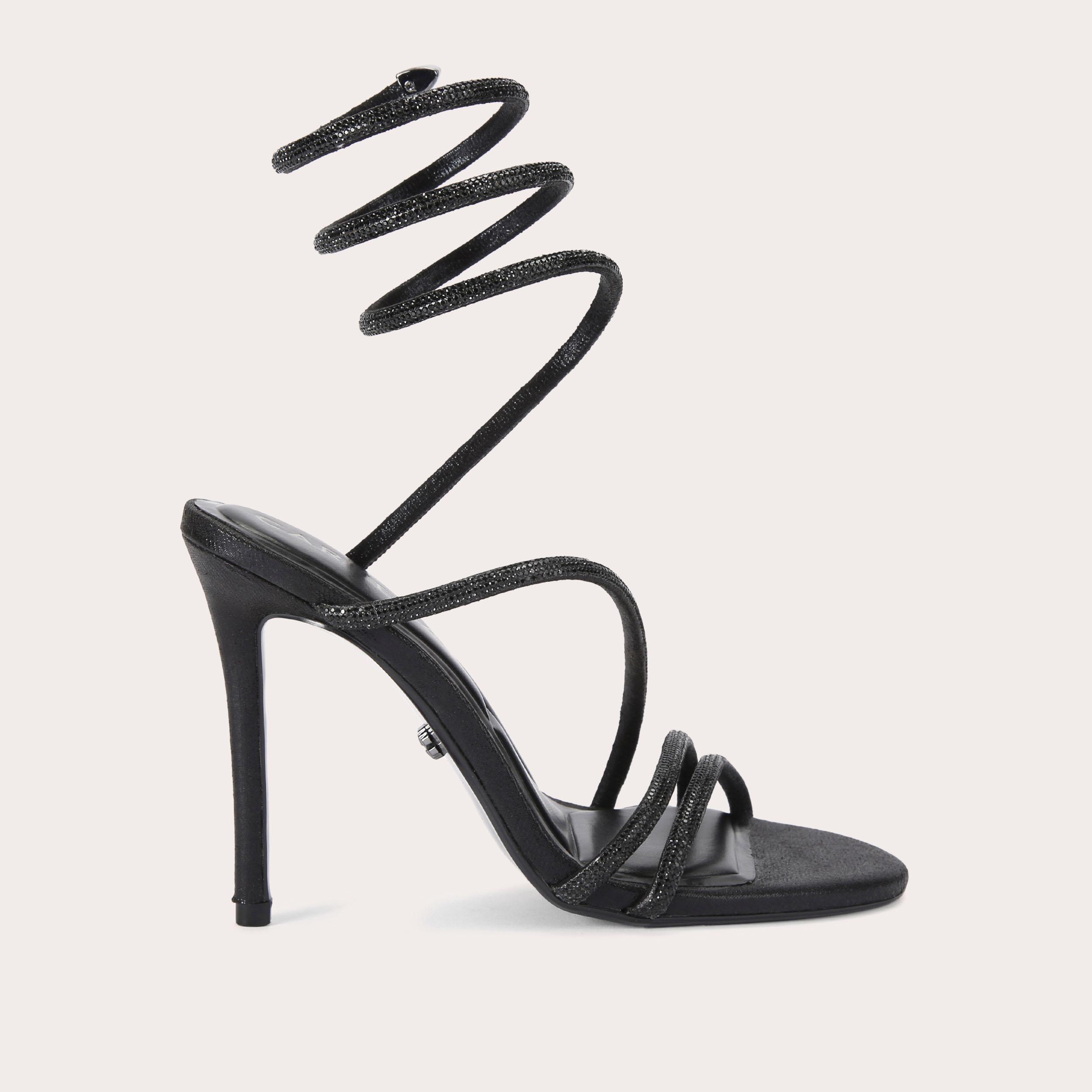 Black carvela hot sale heels