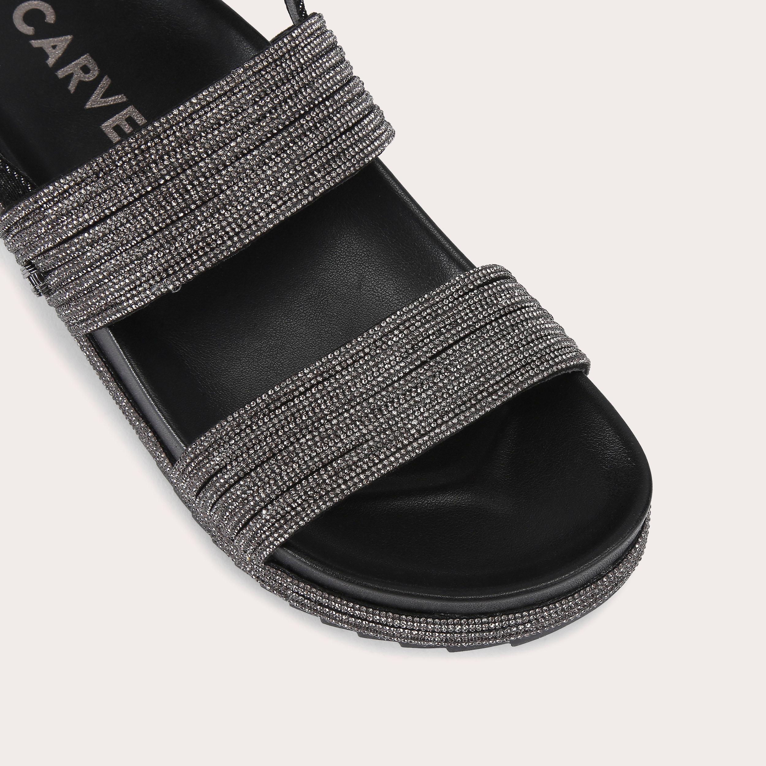 GALA FLATFORM Crystal Sandal by CARVELA