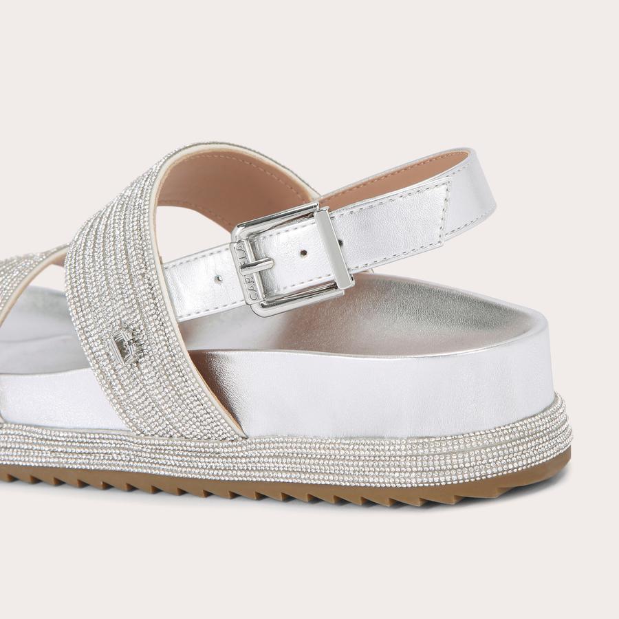 GALA FLATFORM Crystal Flatform Sandal by CARVELA