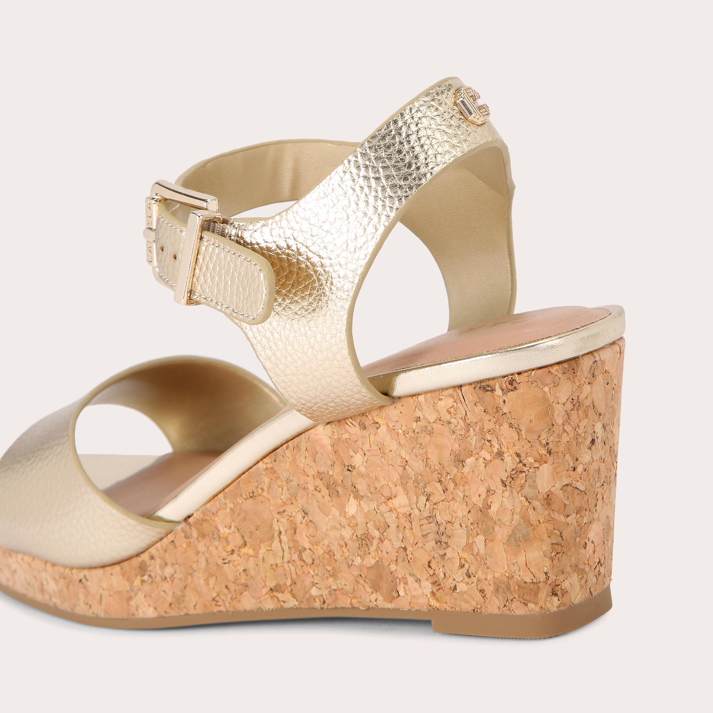 Carvela gold hot sale wedges