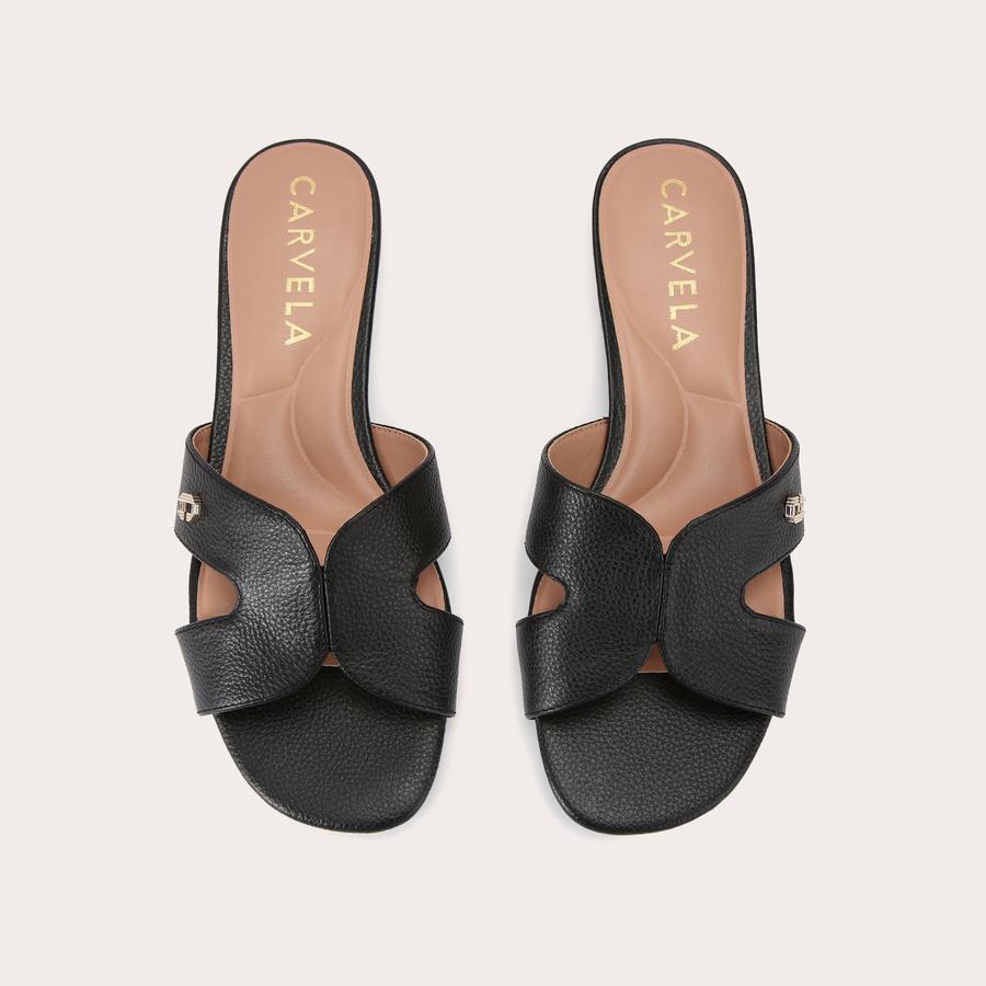 SEVILLE Black Slip On Sandal by CARVELA