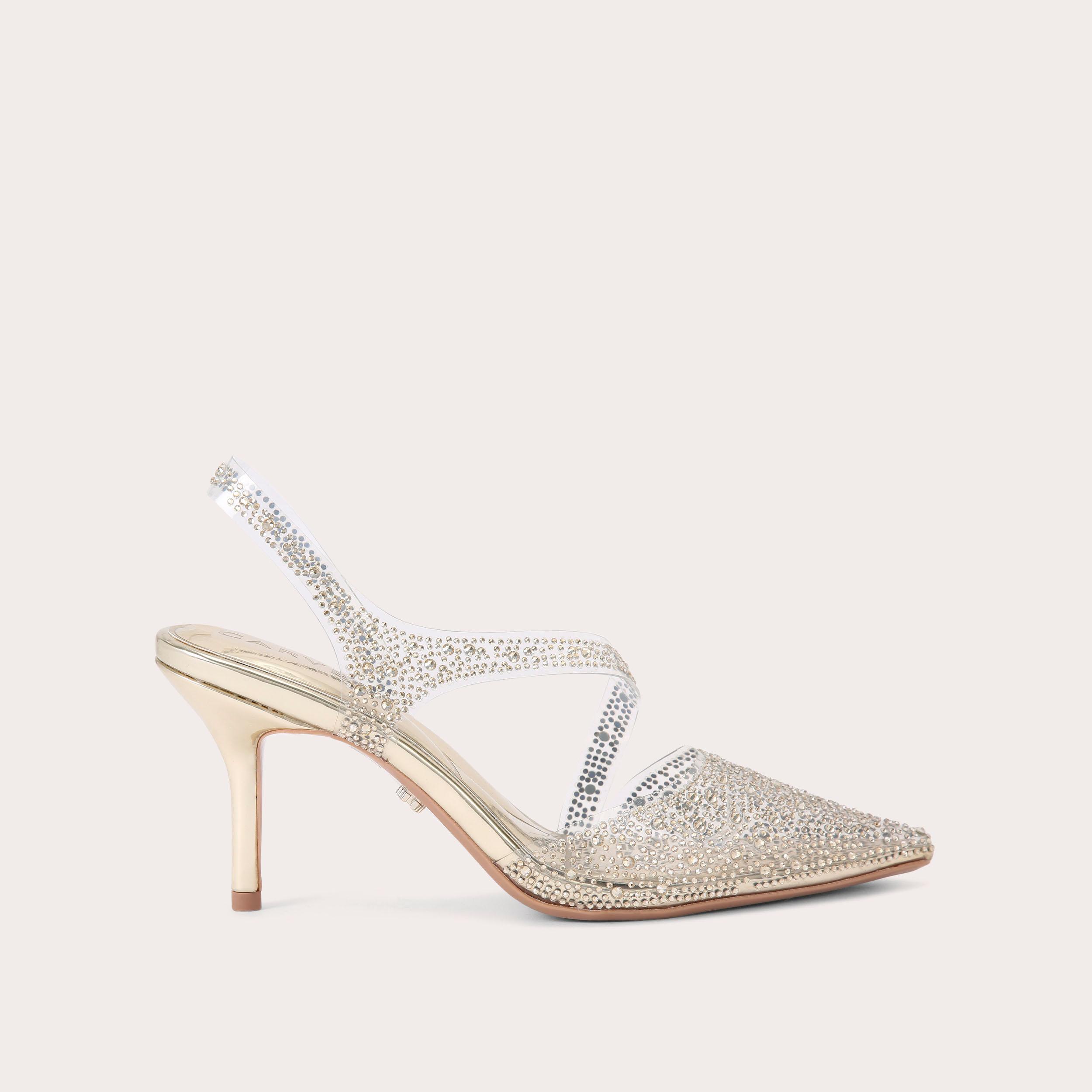 SYMMETRY COURT VINYL 80 Vinyl Gold Heel by CARVELA