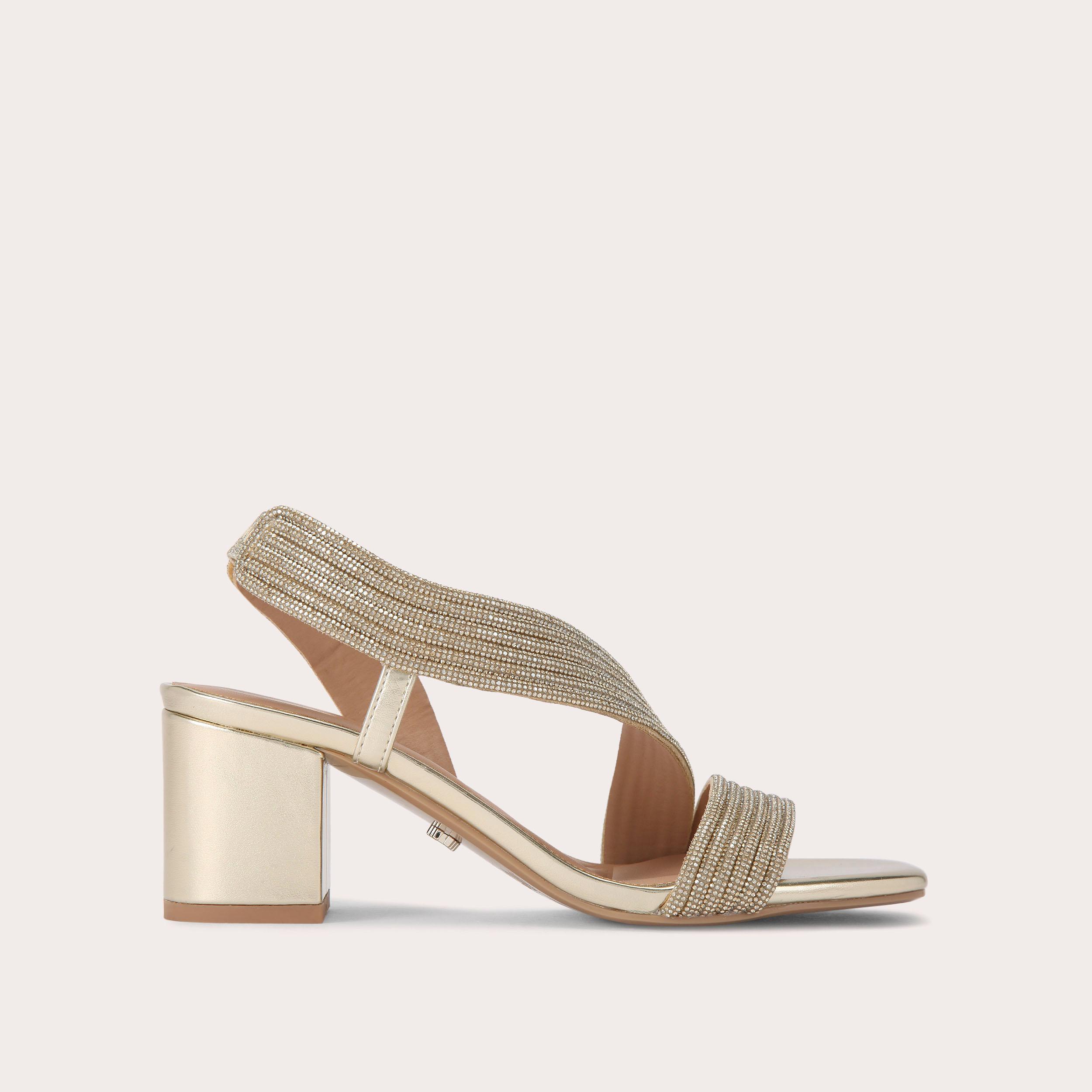 Gala 60 Block Jewel Heel - metallics
