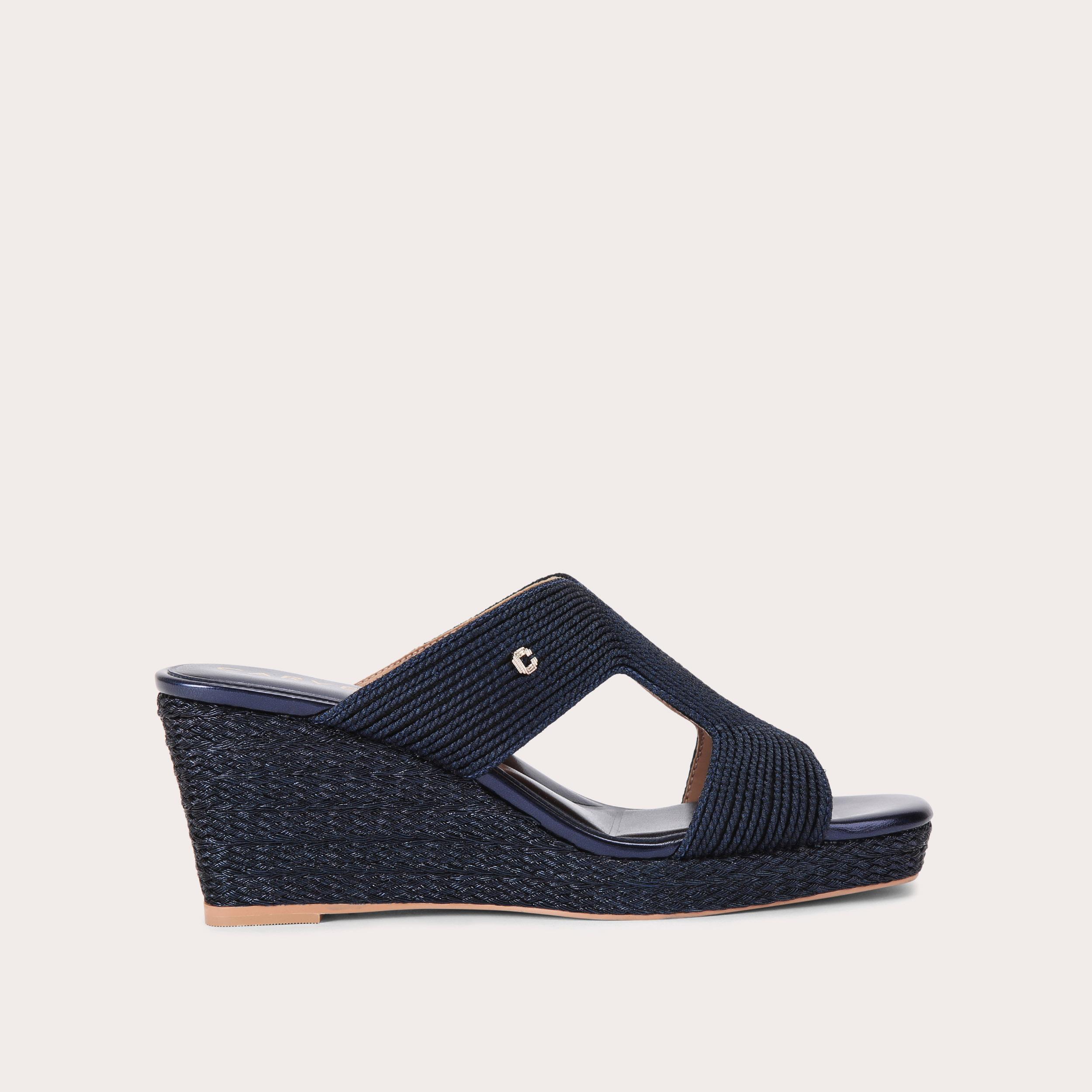 Carvela black 2024 wedge sandals