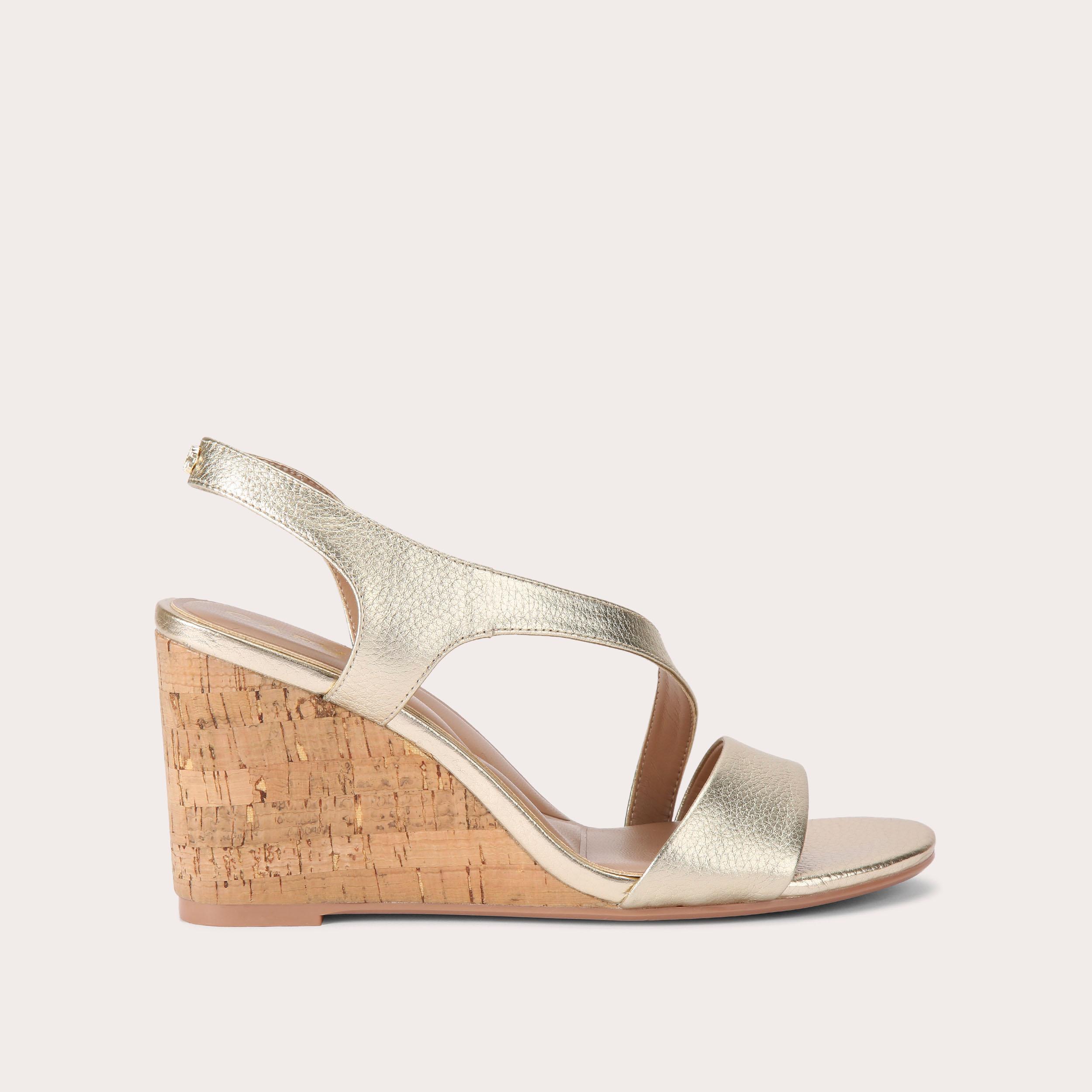 SYMMETRY WEDGE 75 Gold Wedge Heel by CARVELA