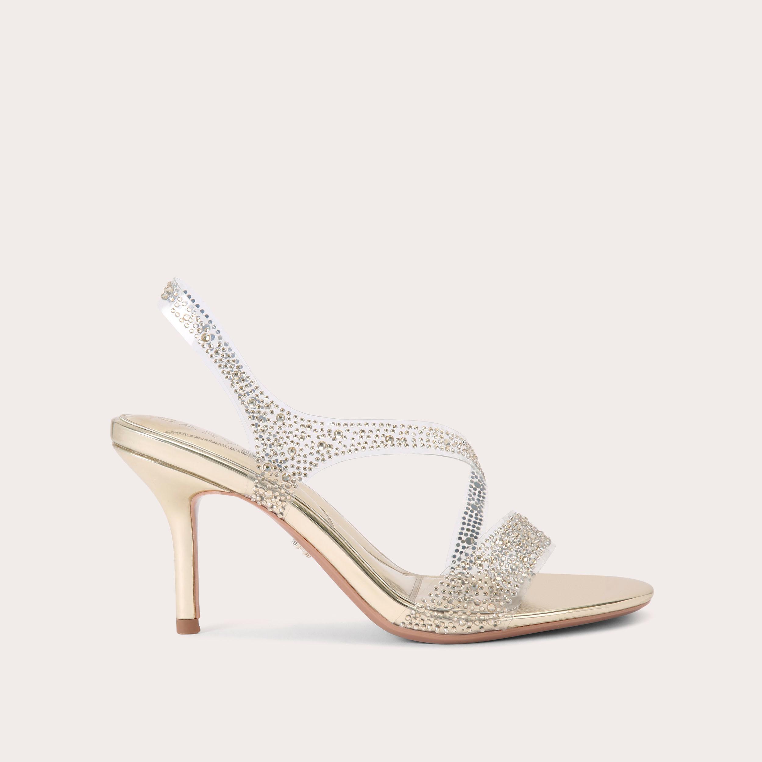 SYMMETRY SANDAL VINYL 80 Vinyl Crystal Heel by CARVELA