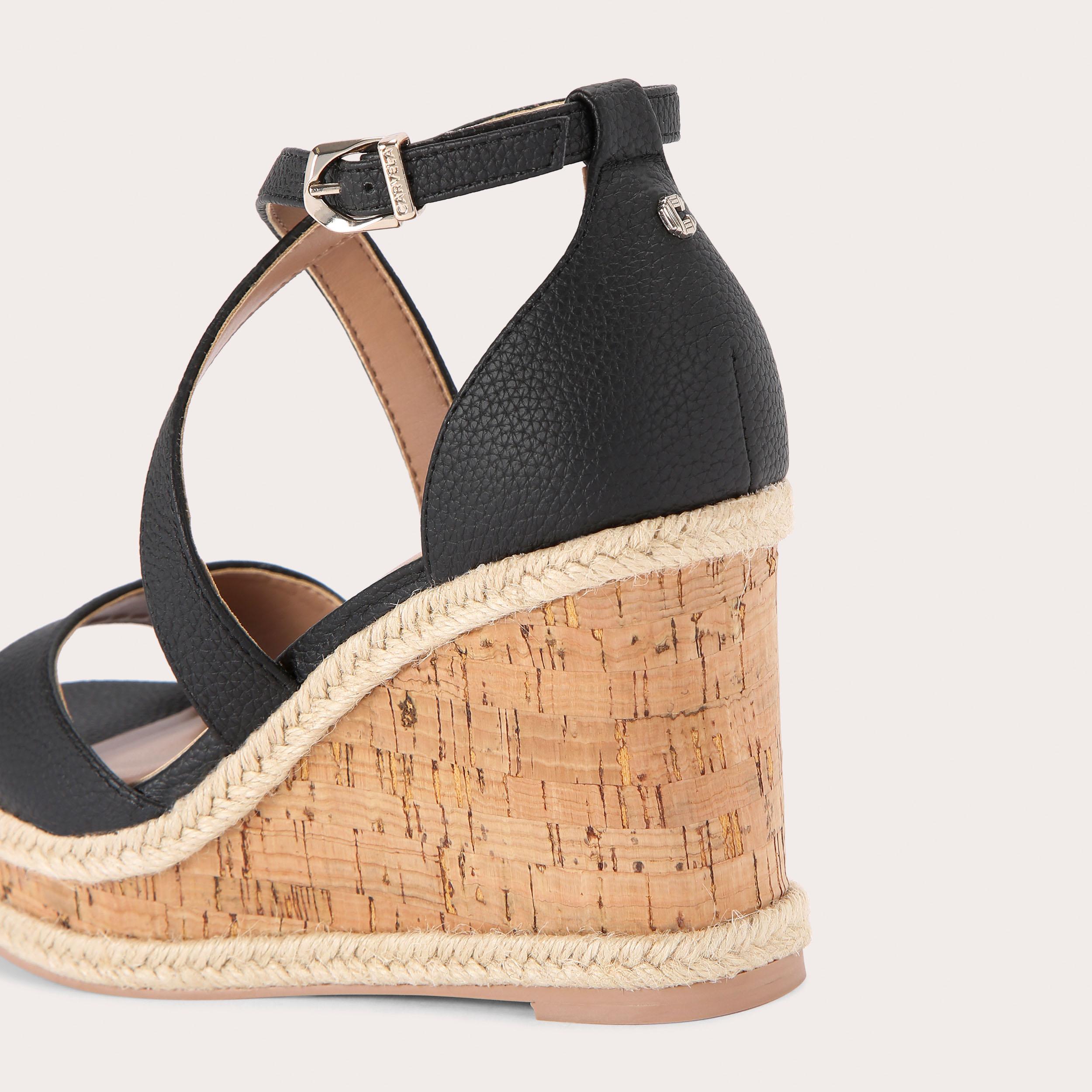 carvela black wedge sandals