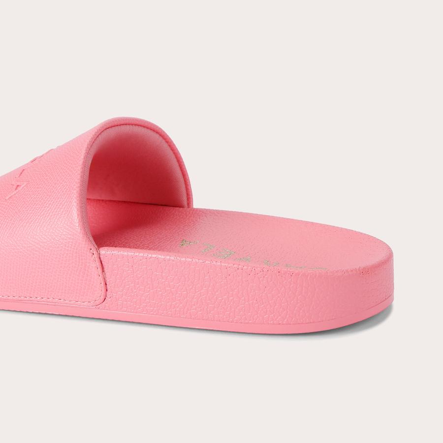 Pink calvin klein slides deals