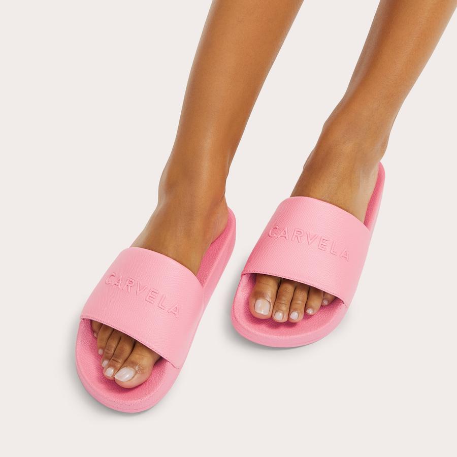 FRAME SLIDER Pink Slider Sandal by CARVELA