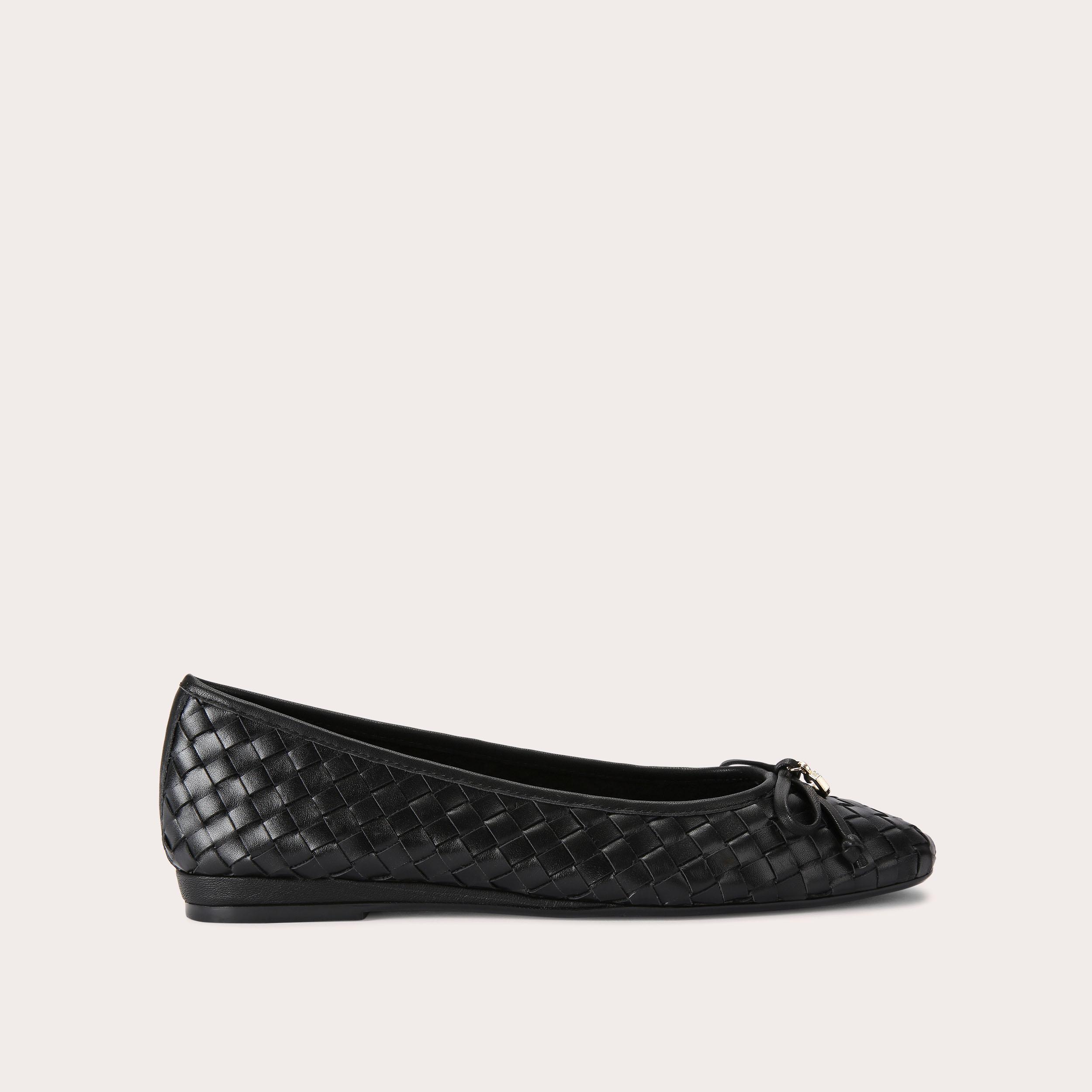 LUGGAGE Black Woven Ballet Flat by CARVELA COMFORT