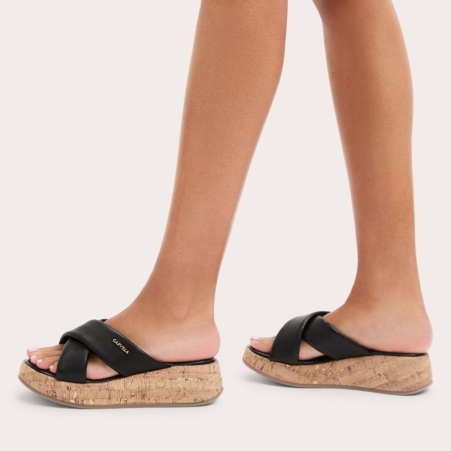 PILLOW Black Sandals by CARVELA