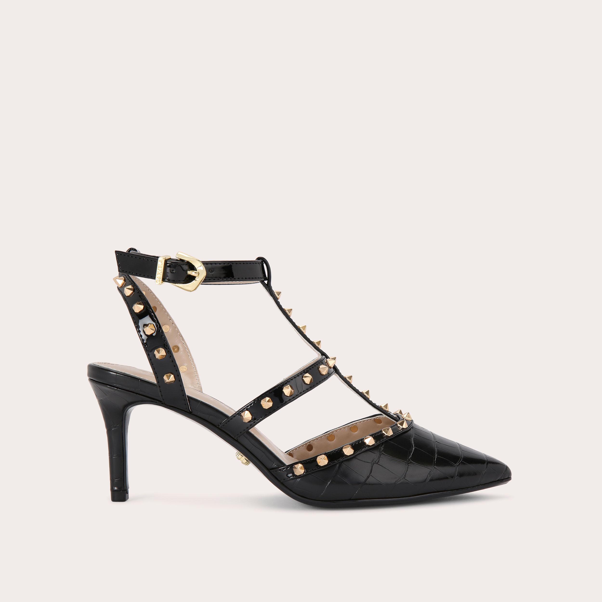 SAMBA COURT Black Studded Heel by CARVELA