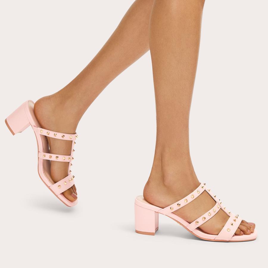 SAMBA MULE Pink Studded Mule Heels by CARVELA