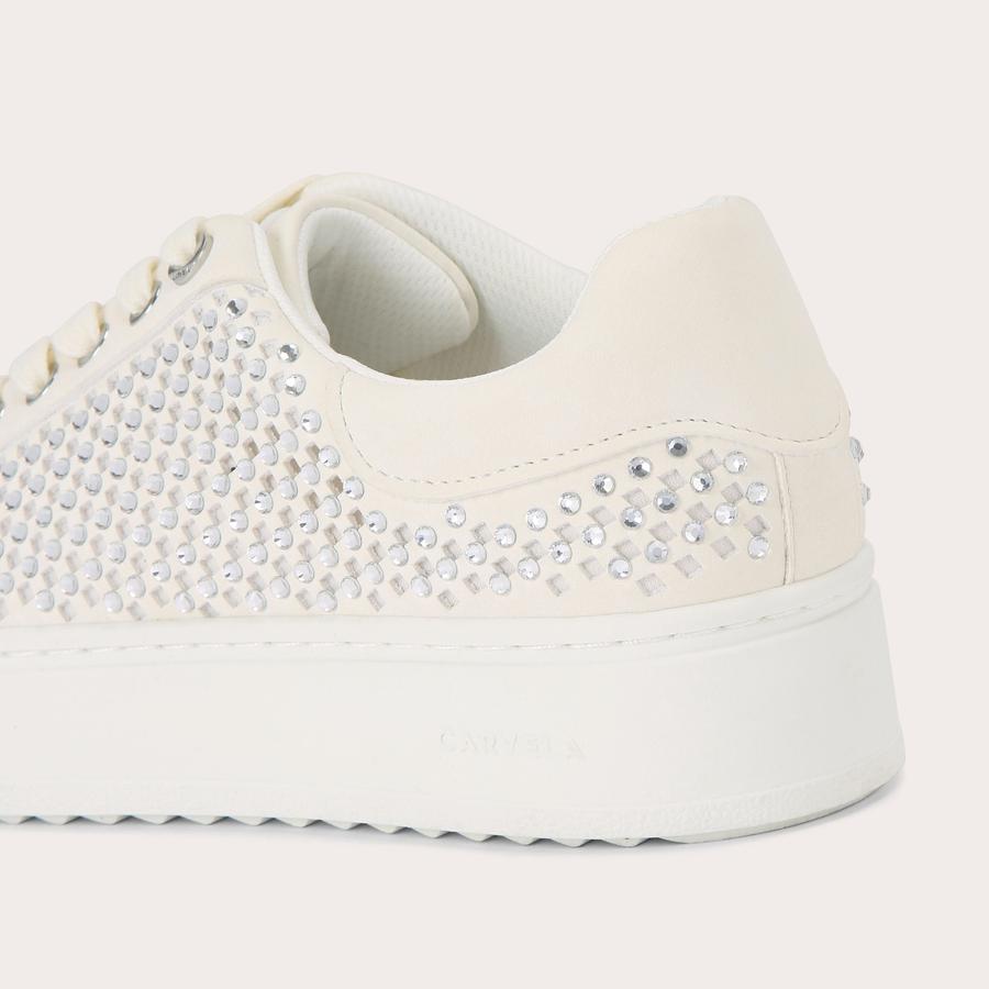 DREAM JEWEL White Crystal Trainers by CARVELA