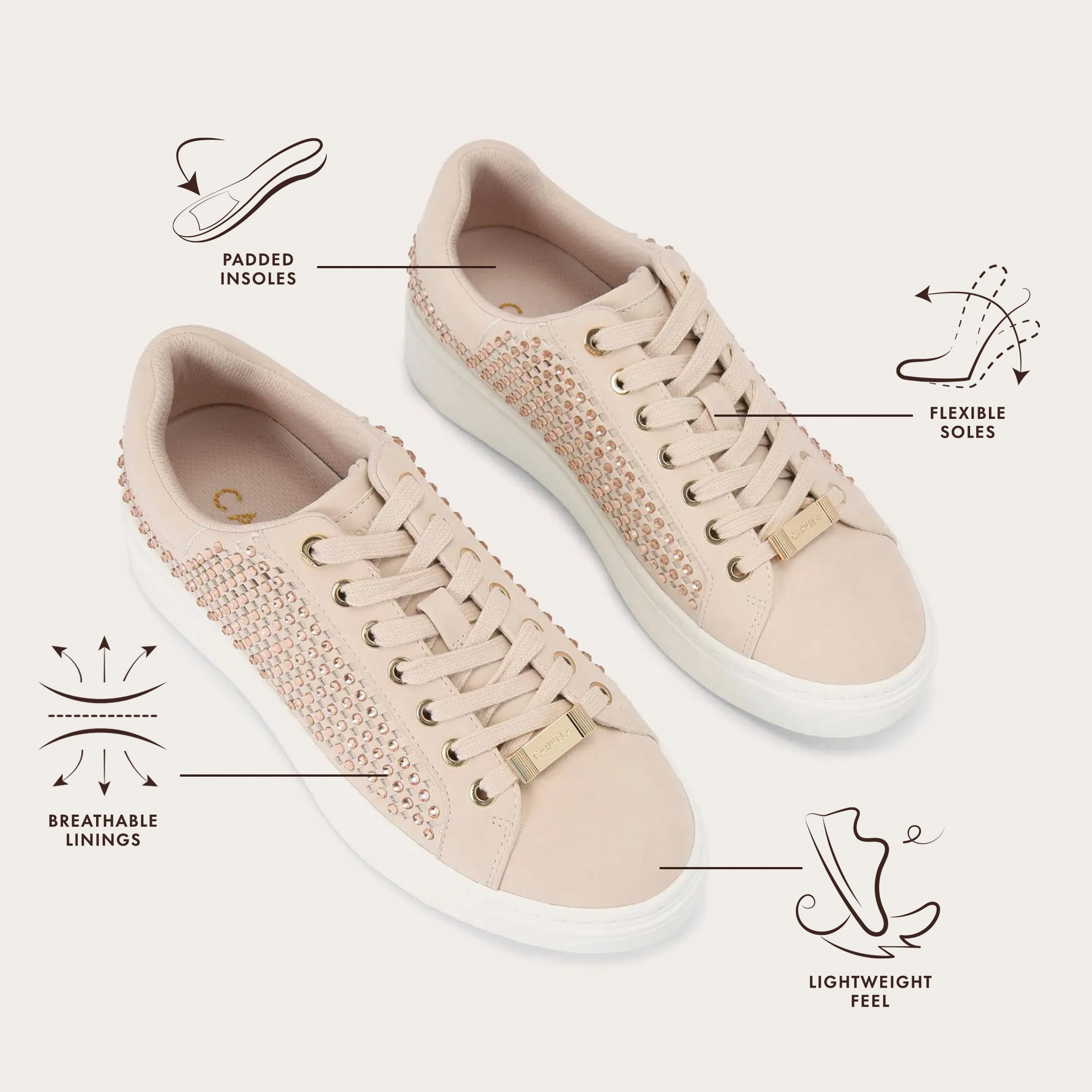 Carvela light lace up trainers on sale