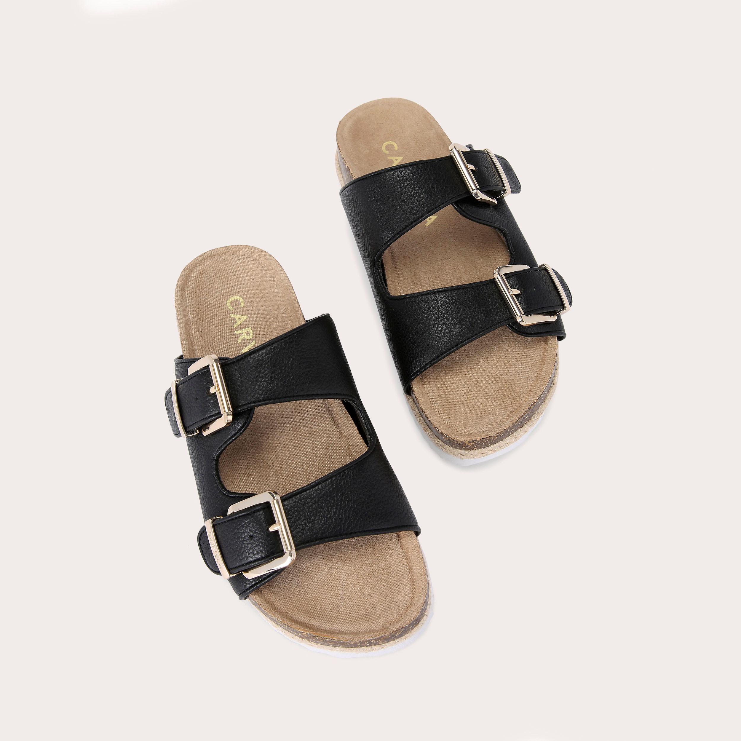 Carvela black sandals store