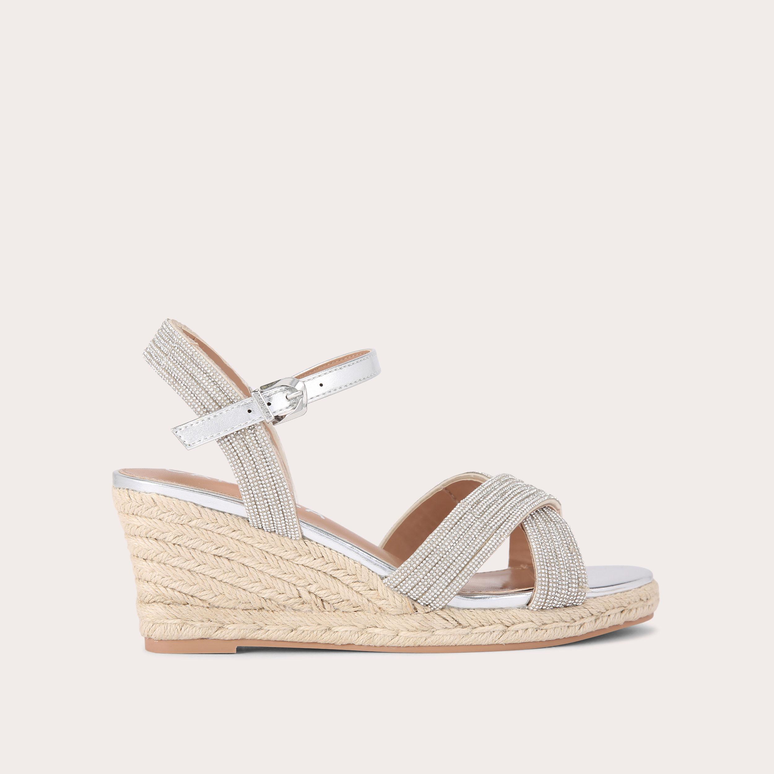 carvela silver heels