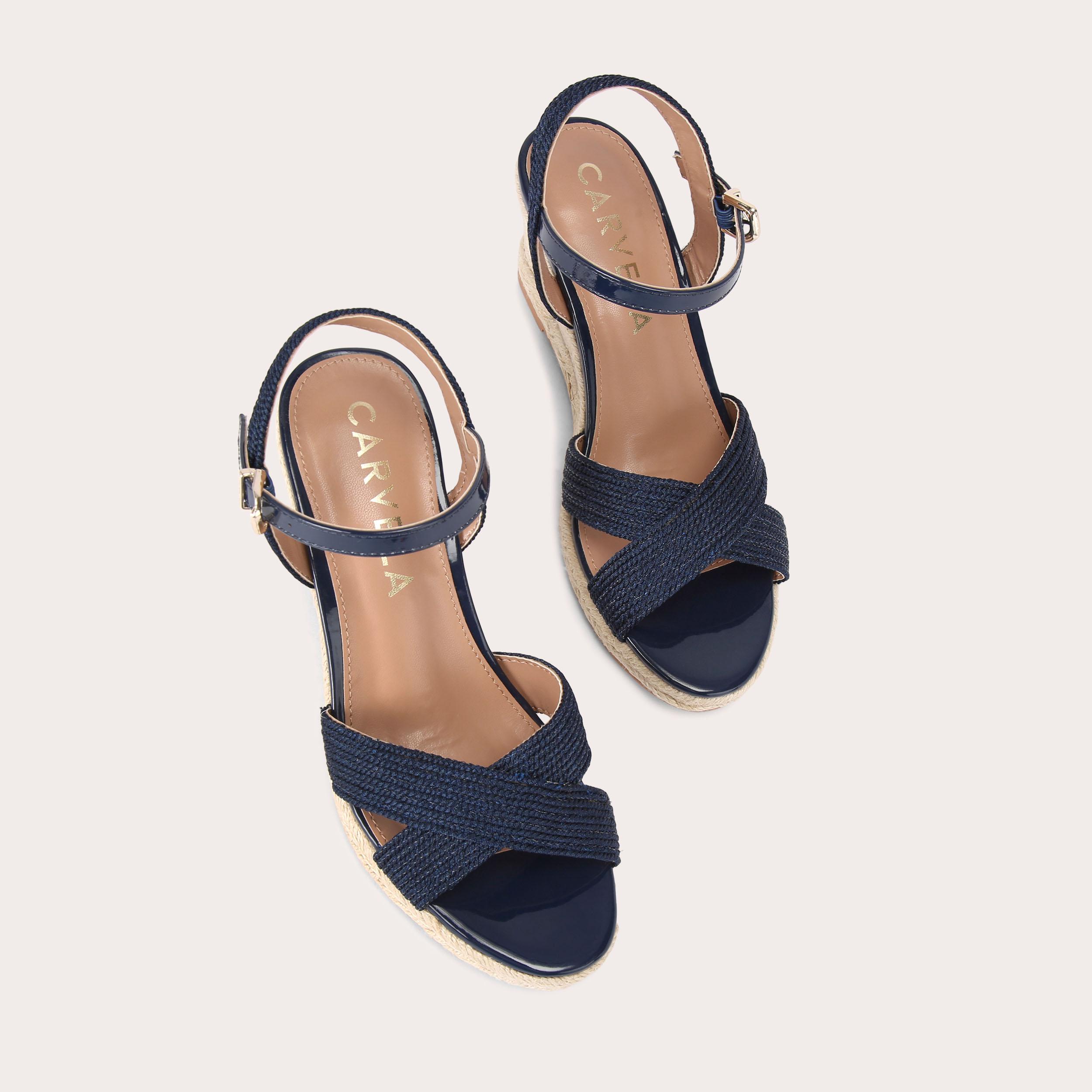 carvela navy heels
