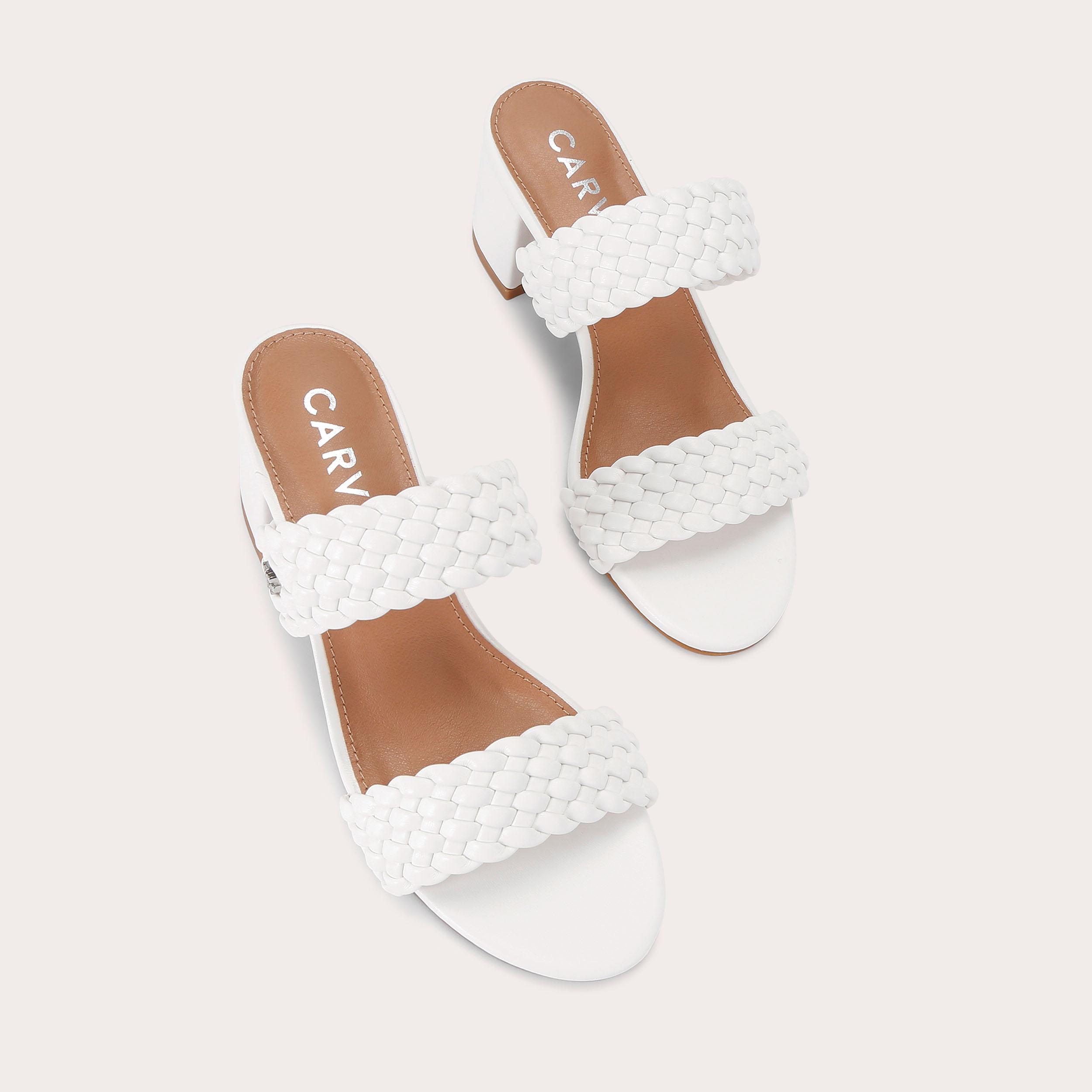 TWISTED White Block Heel by CARVELA